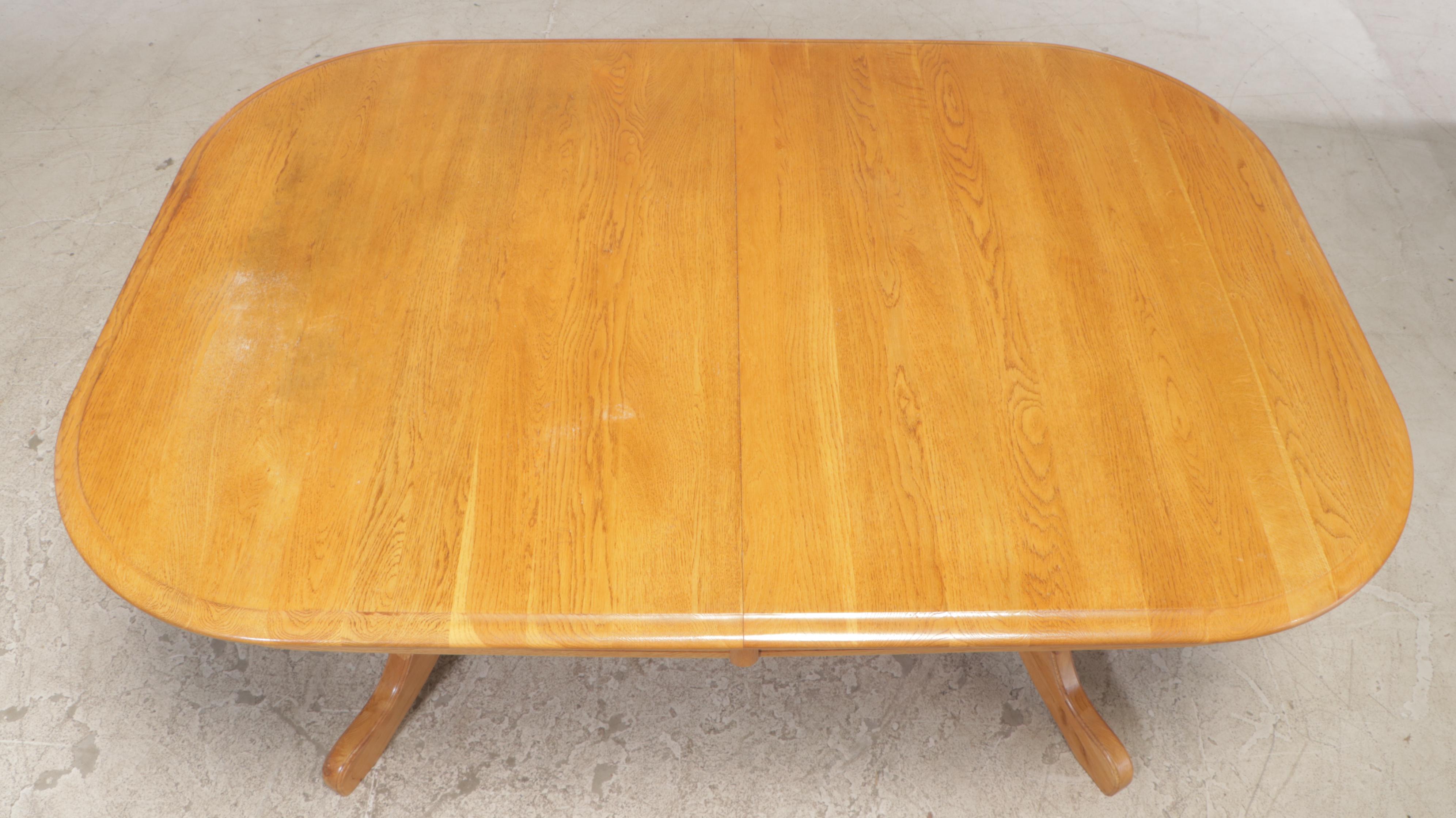 Seven-Piece Colonial Style Oak Dining Set