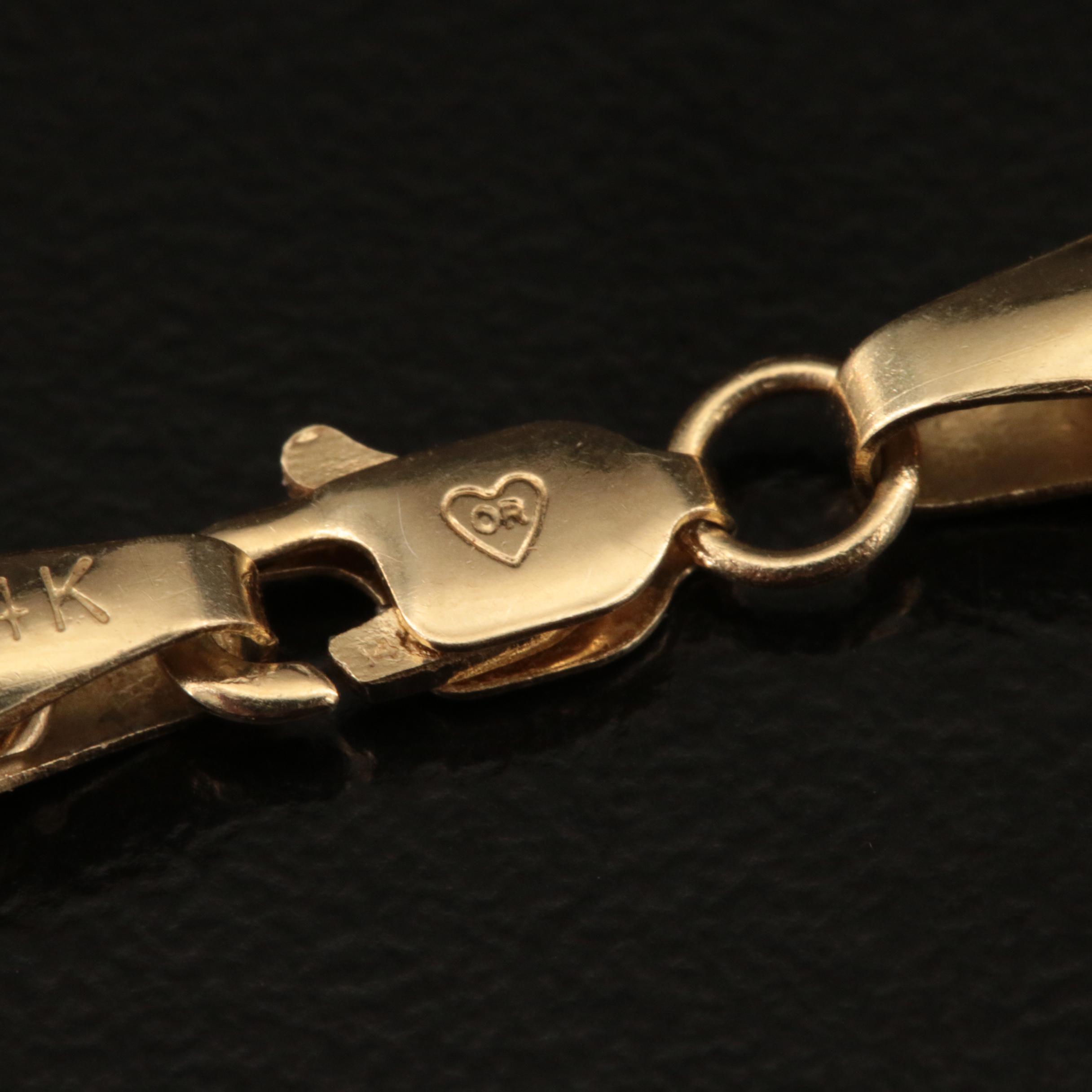 14K Rope Chain Necklace and Bracelet