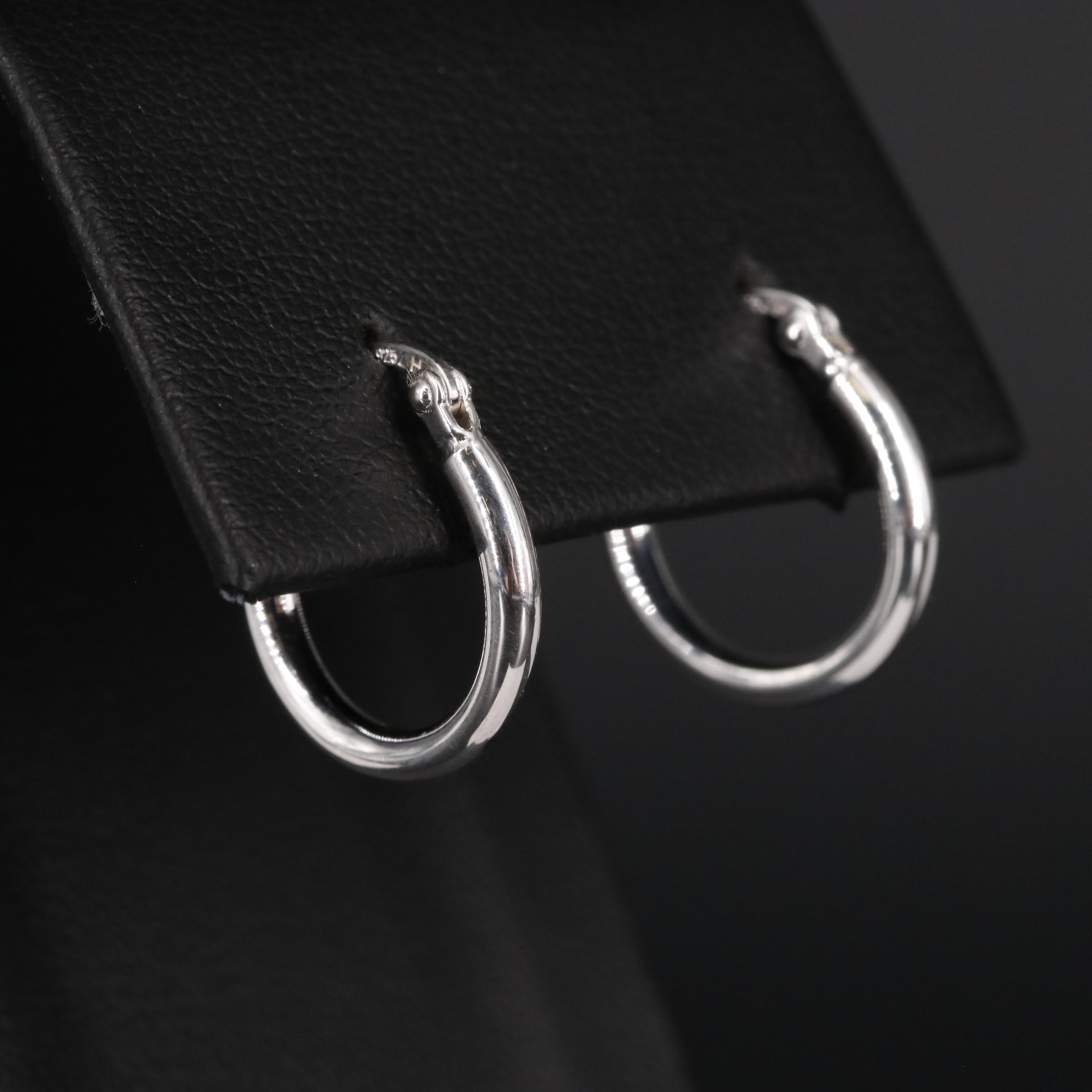 Sterling Huggie Earrings