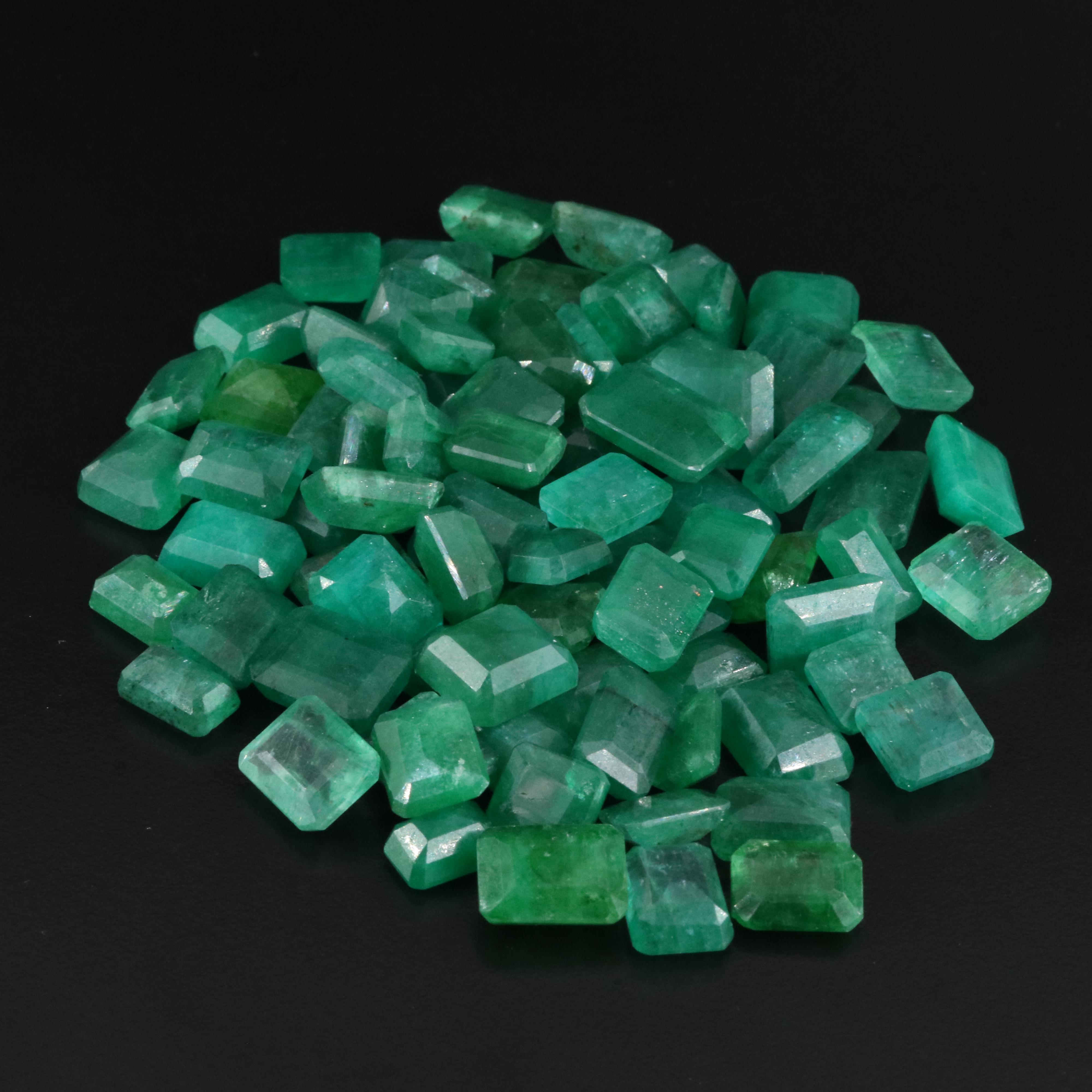 Loose 546.10 CTW Rectangular Faceted Beryl Selection