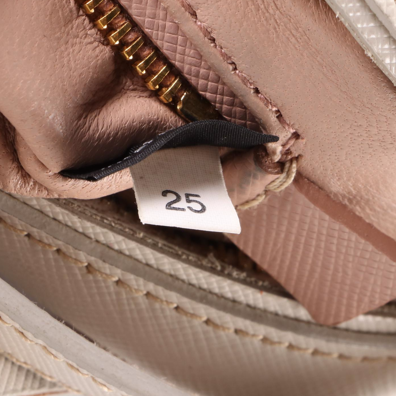 Prada Small Zip Crossbody Bag in Bicolor Saffiano Leather