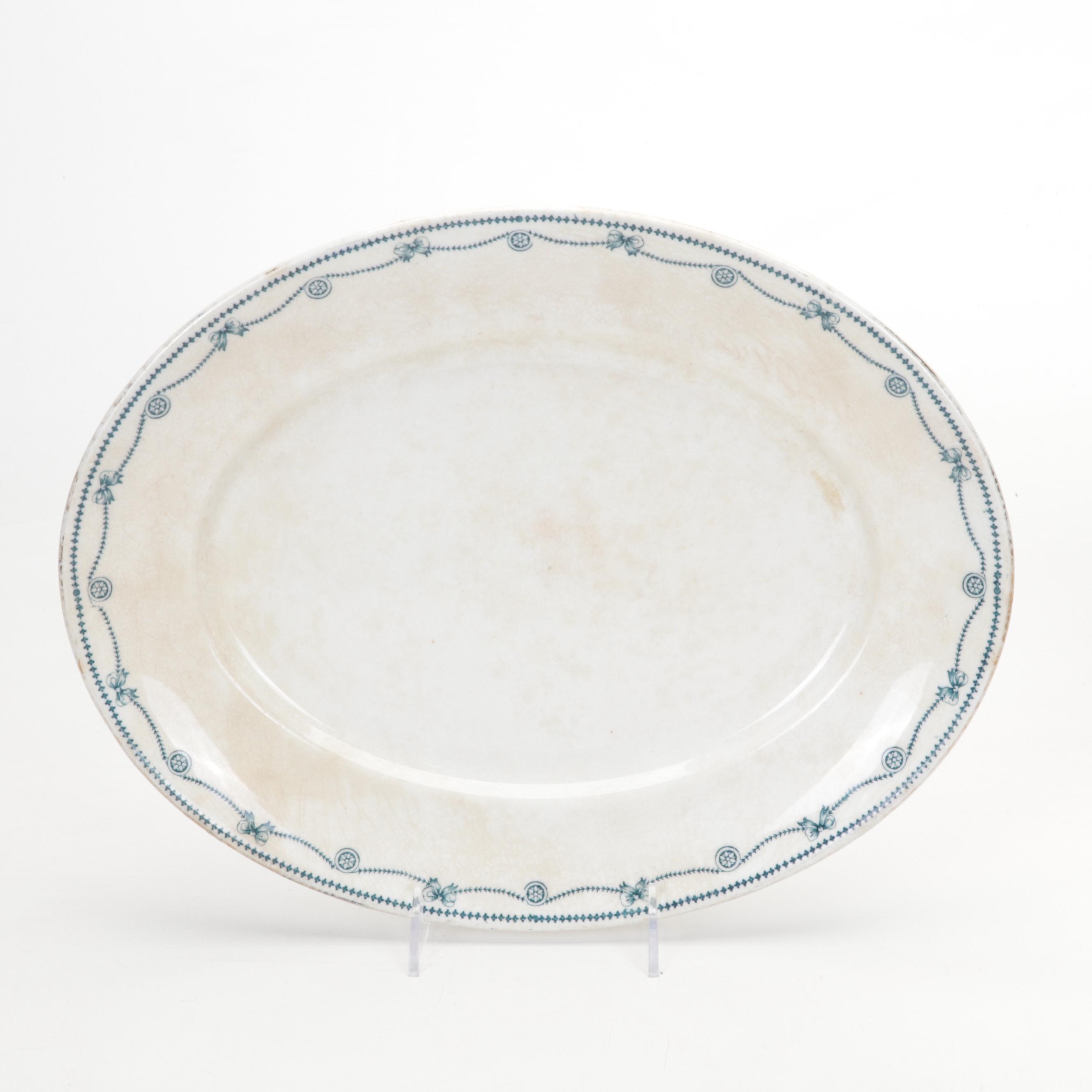 Royal Staffordshire Pottery"Queens Border" Ironstone Platter and Other Tableware