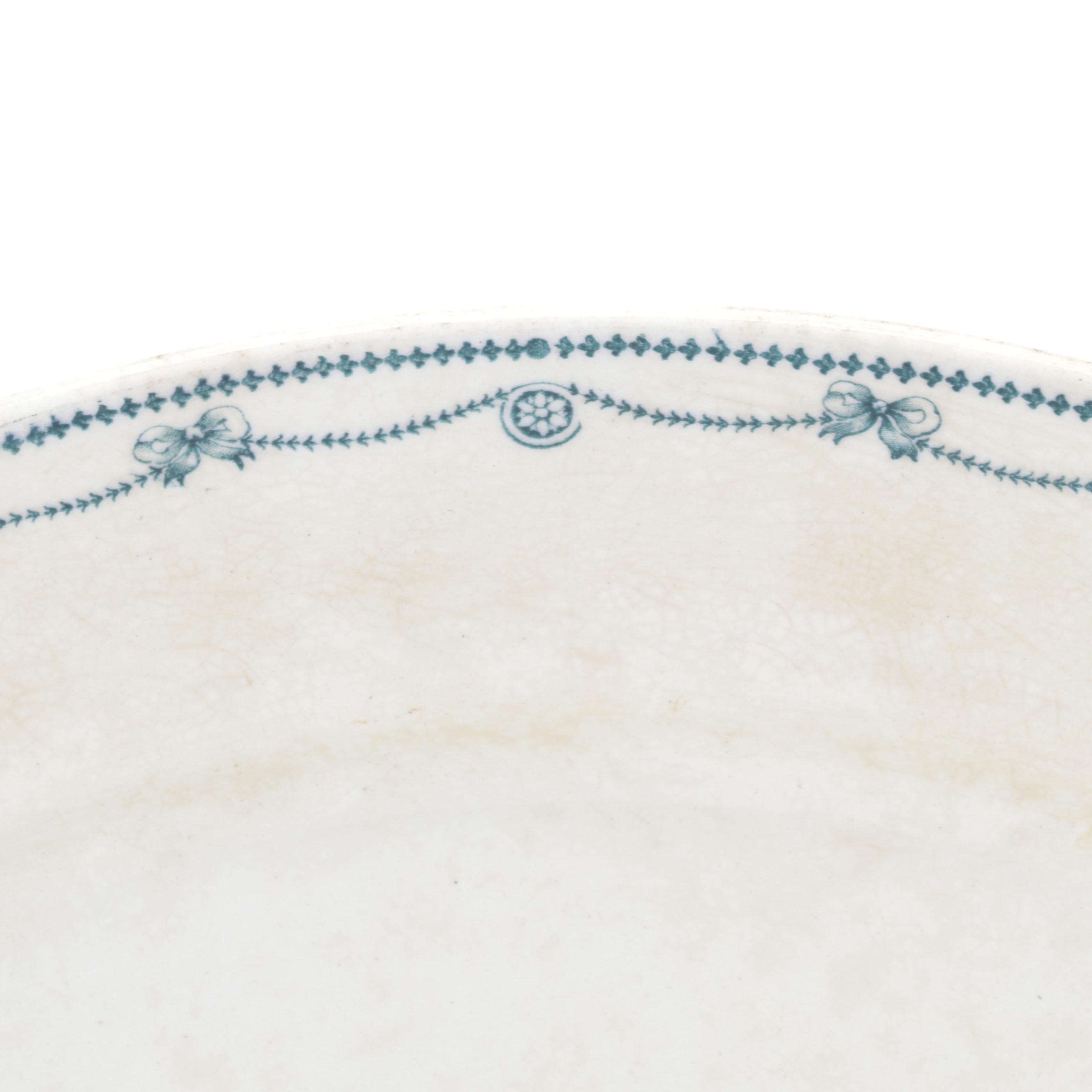 Royal Staffordshire Pottery"Queens Border" Ironstone Platter and Other Tableware