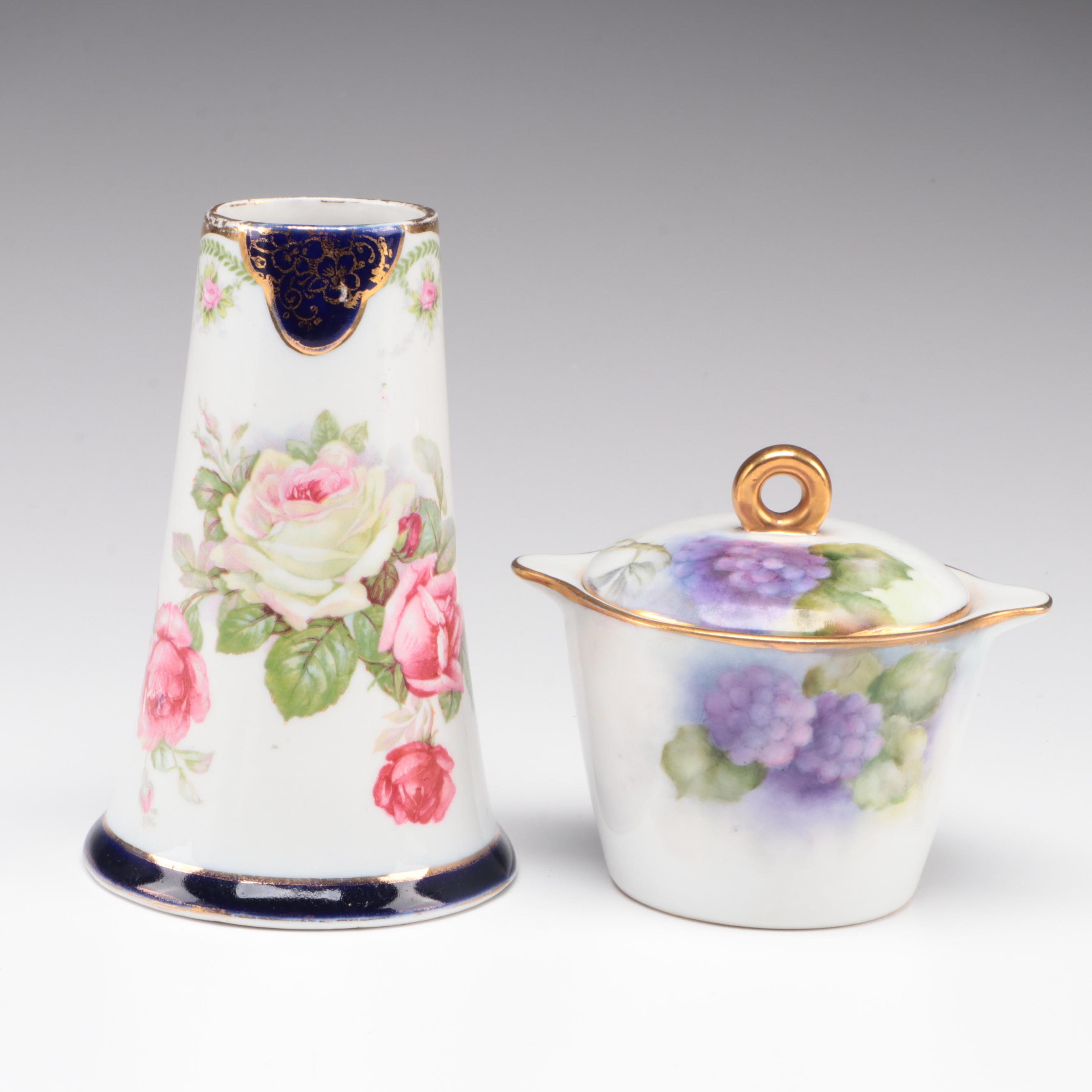 Hutschenreuther and Other Porcelain Vases with Other Porcelain Tableware