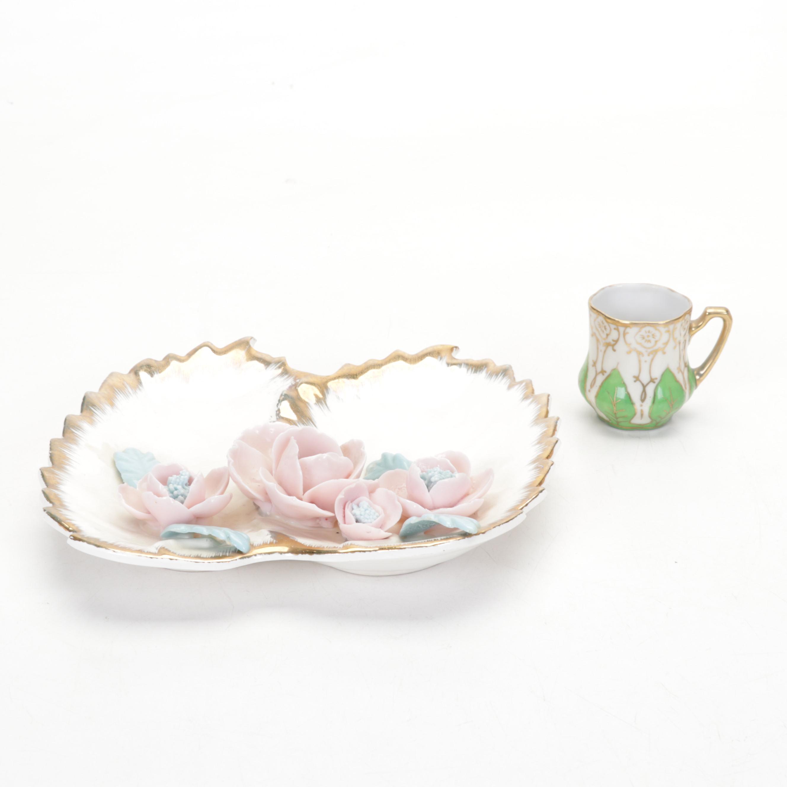 Royal Staffordshire Pottery"Queens Border" Ironstone Platter and Other Tableware