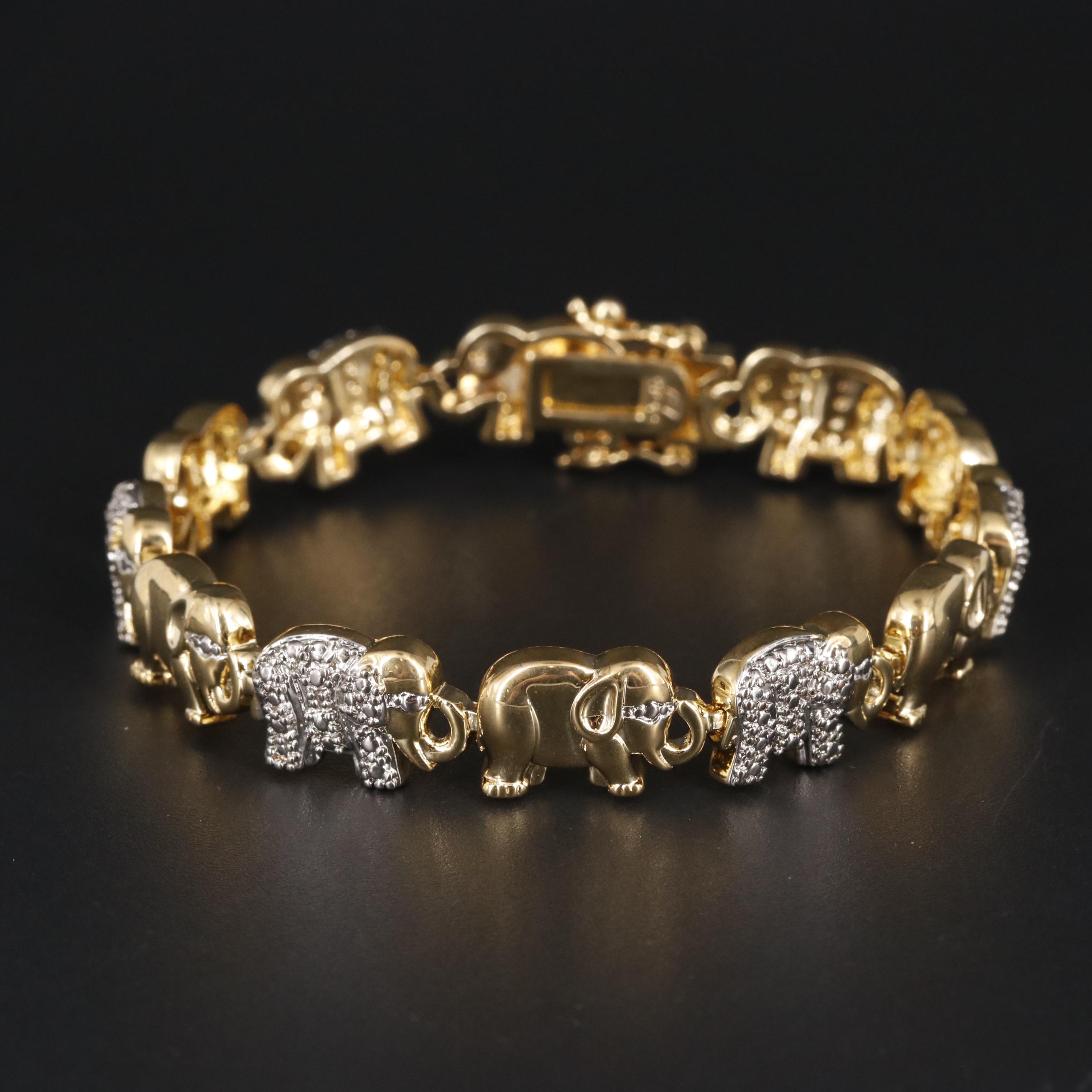 Elephant Line Bracelet