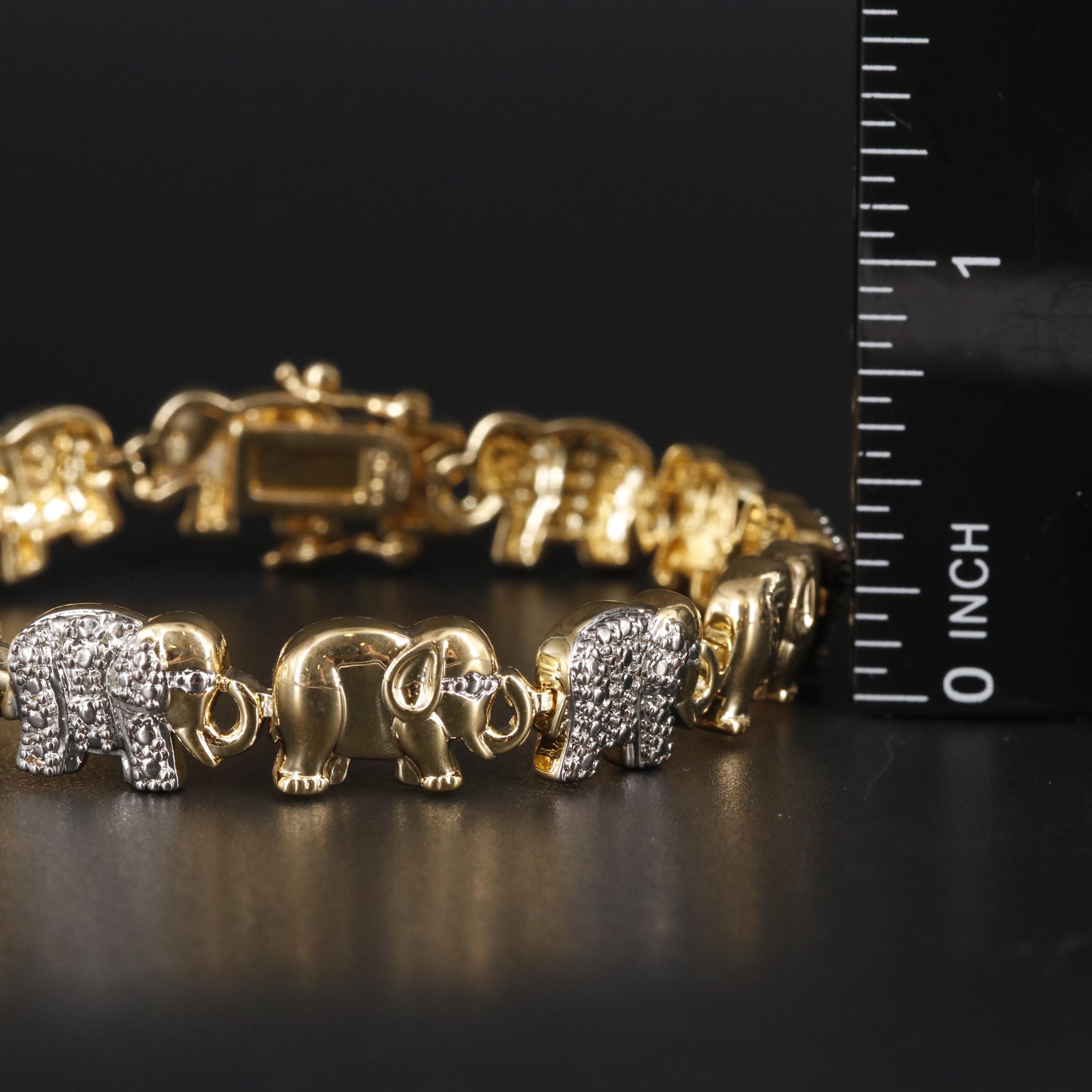 Elephant Line Bracelet