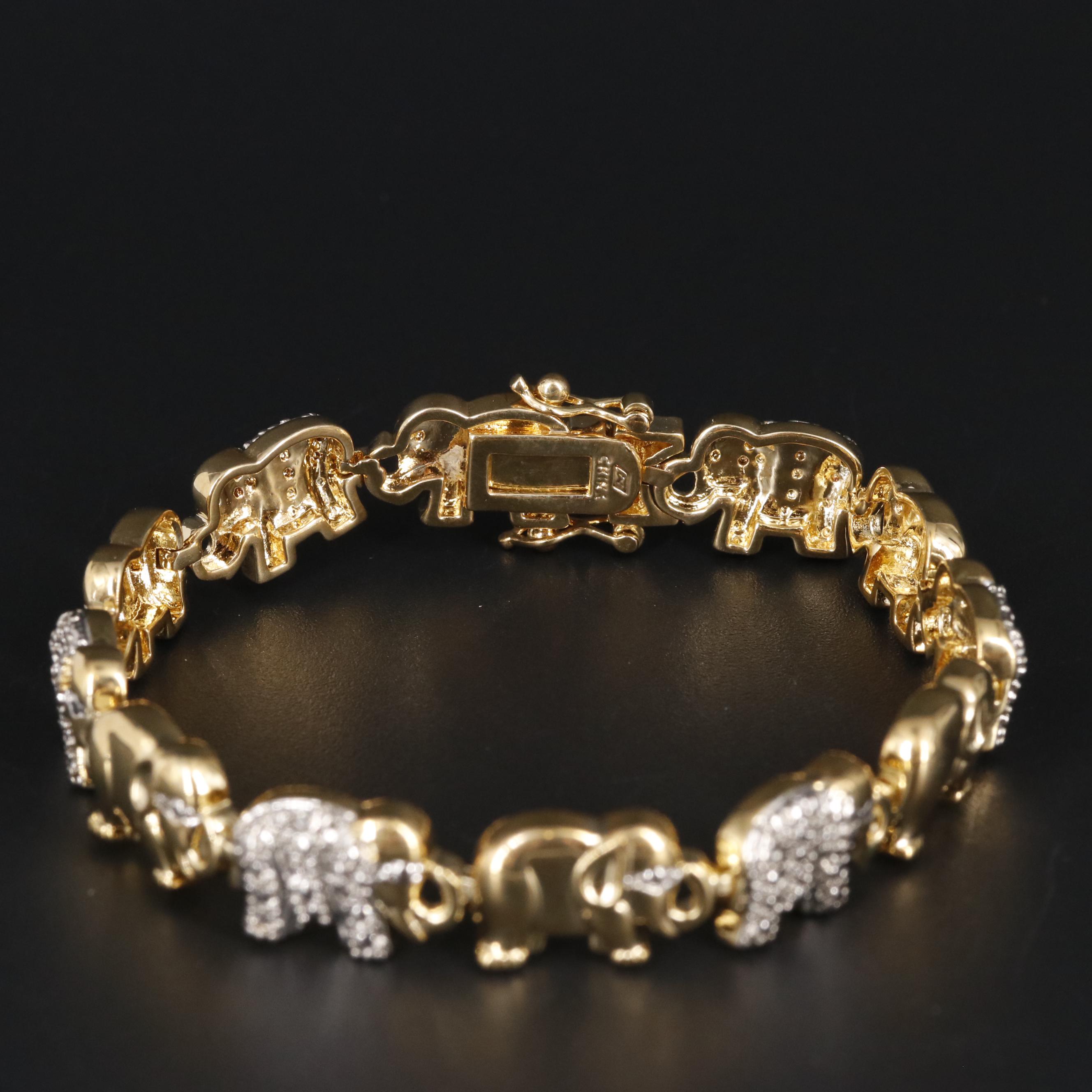 Elephant Line Bracelet