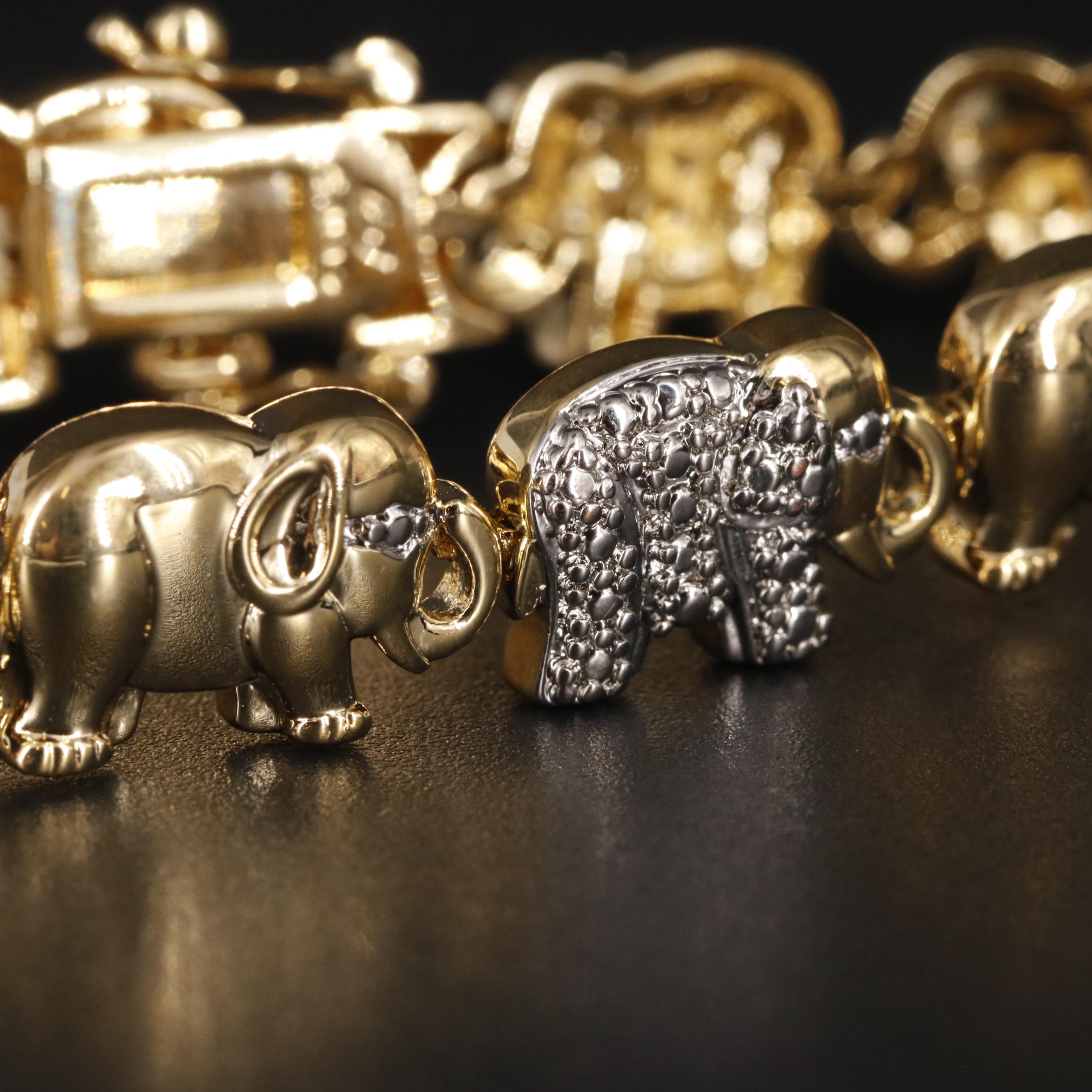 Elephant Line Bracelet