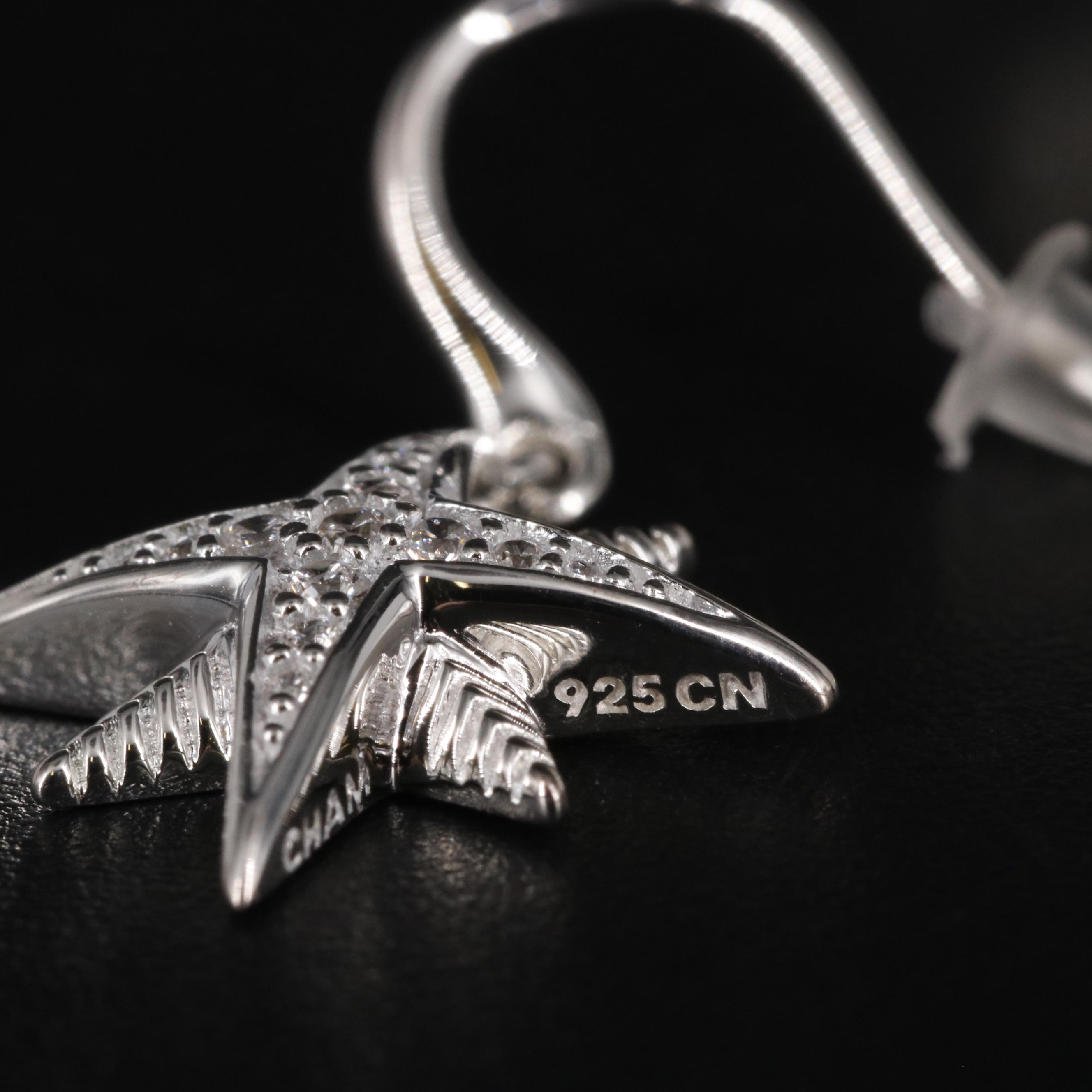 Sterling Zircon Dangle Earrings