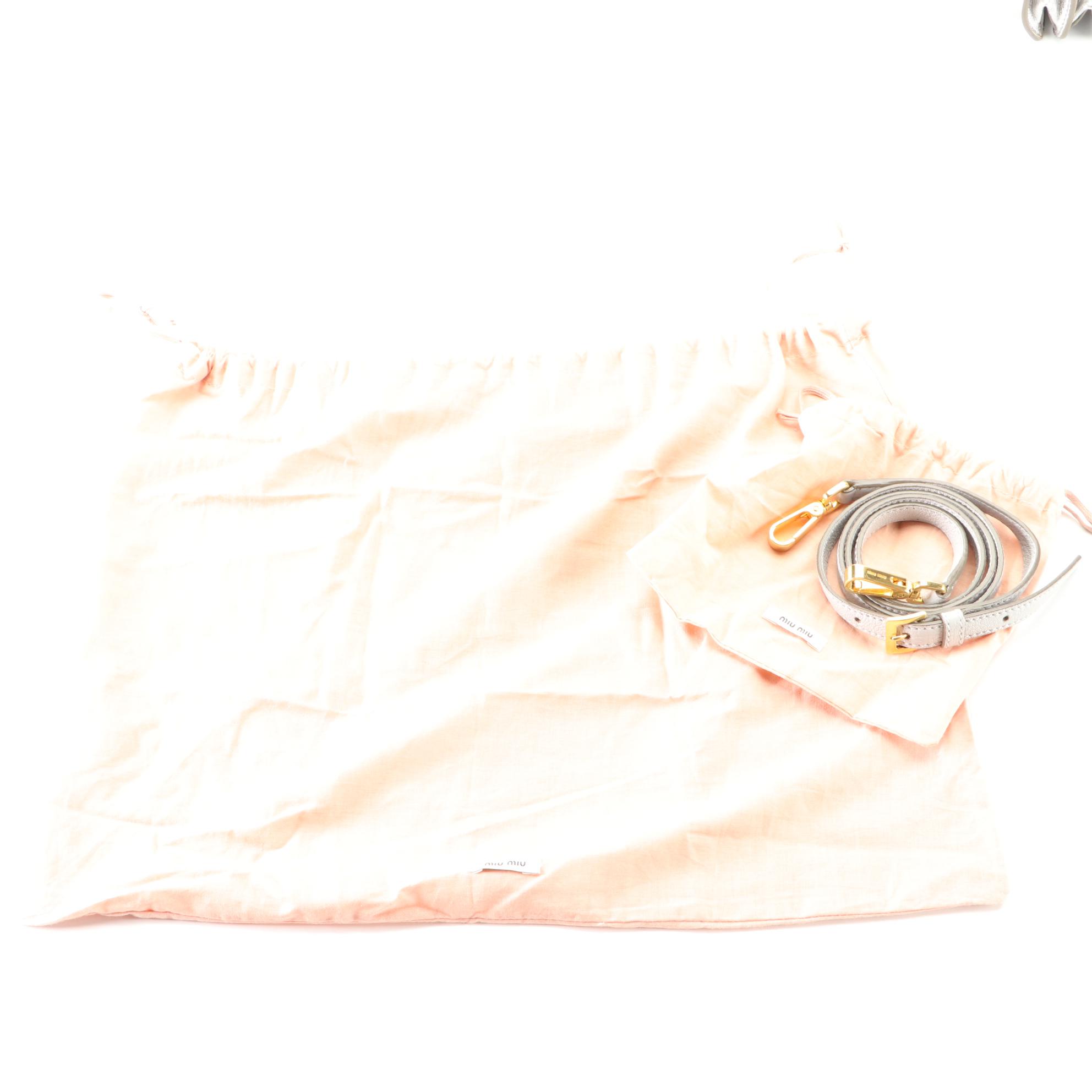 Miu Miu Madras Convertible Tote in Tri-Color Goatskin Leather