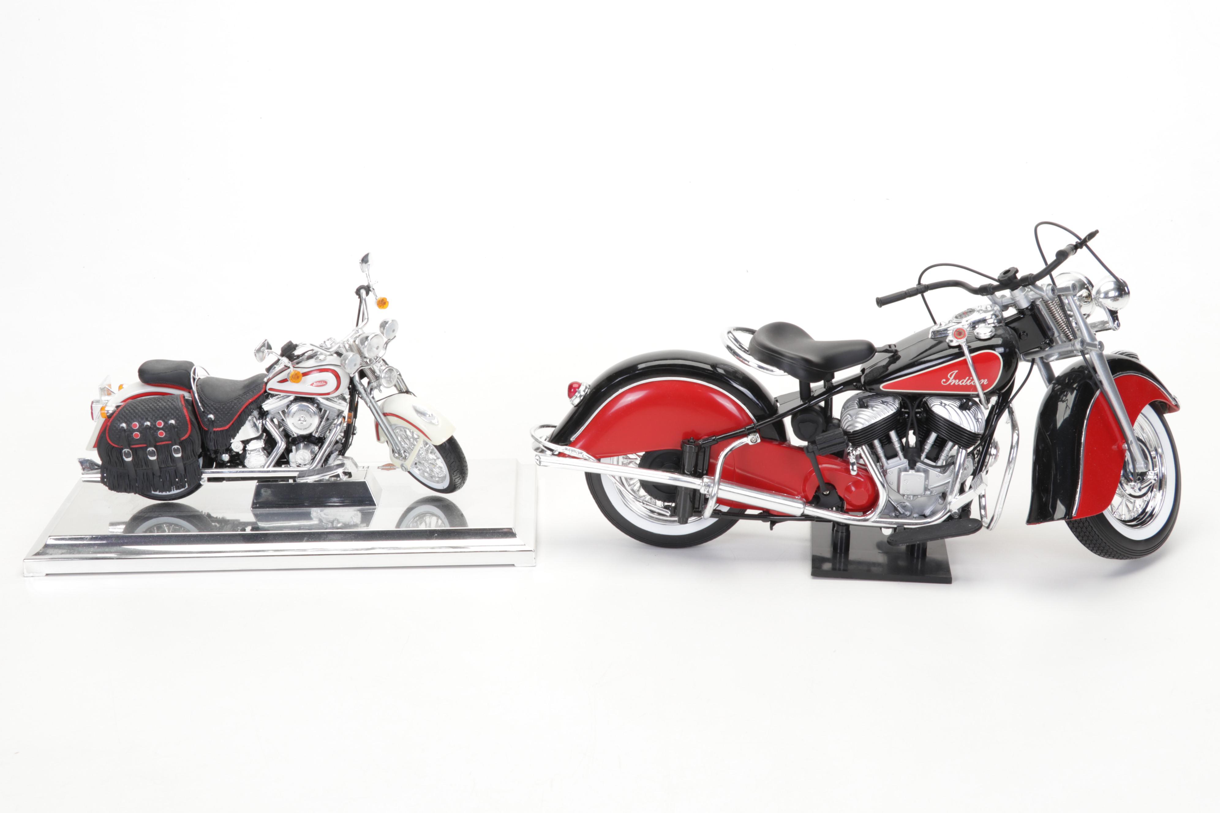 Diecast Metal and Plastic Pick-up Trucks and Motorcycles