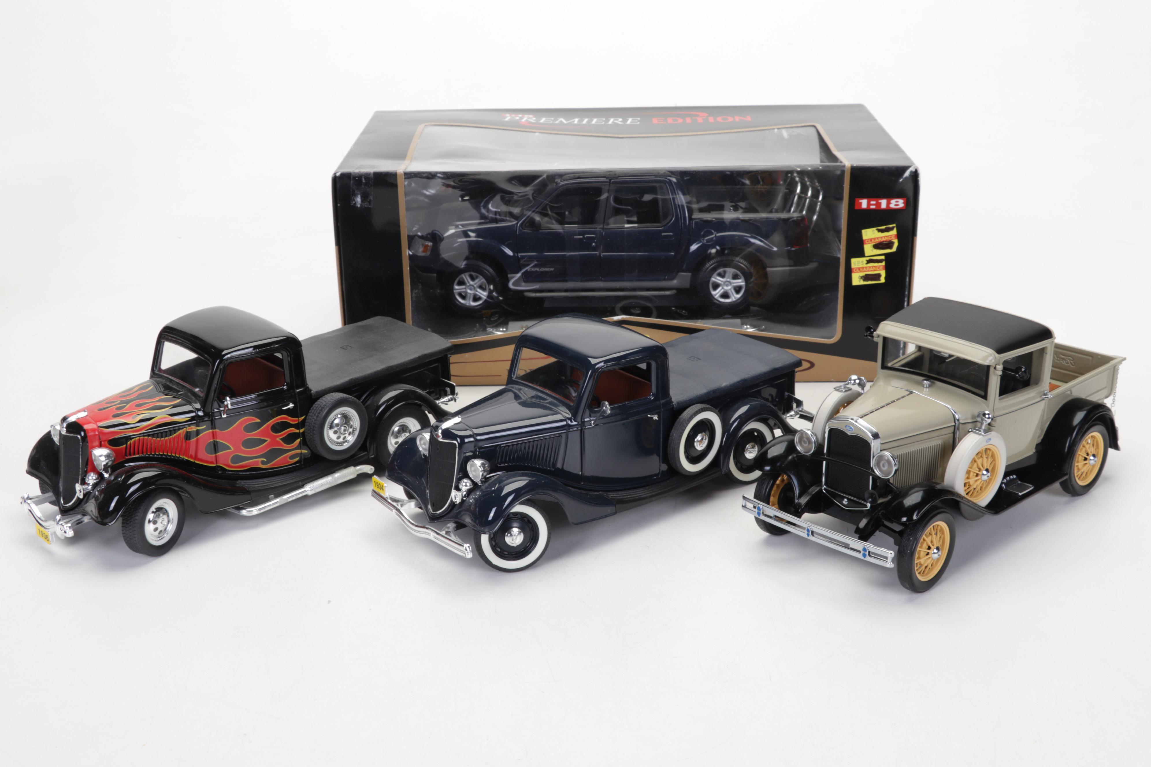 Diecast Metal and Plastic Pick-up Trucks and Motorcycles
