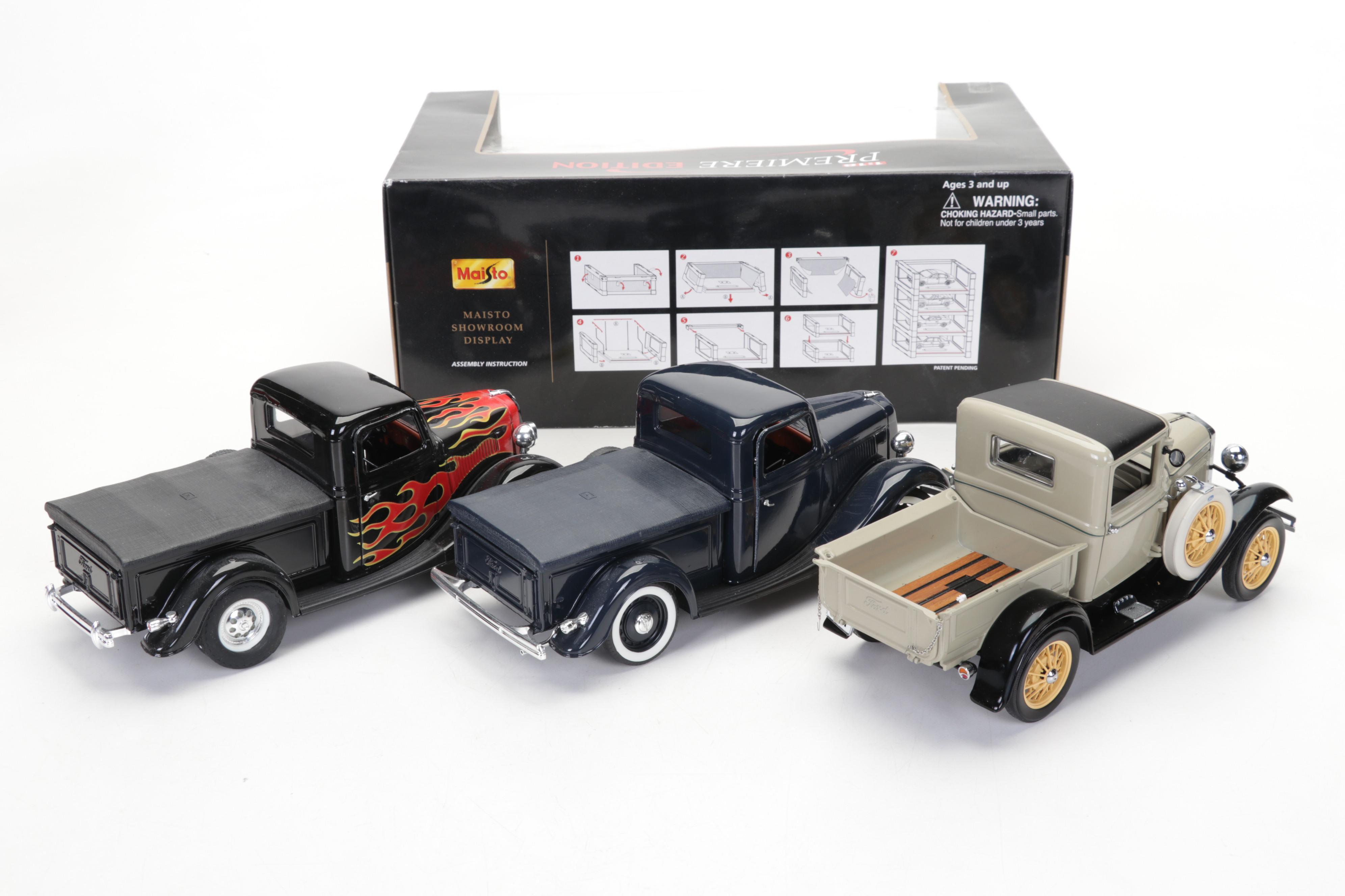 Diecast Metal and Plastic Pick-up Trucks and Motorcycles