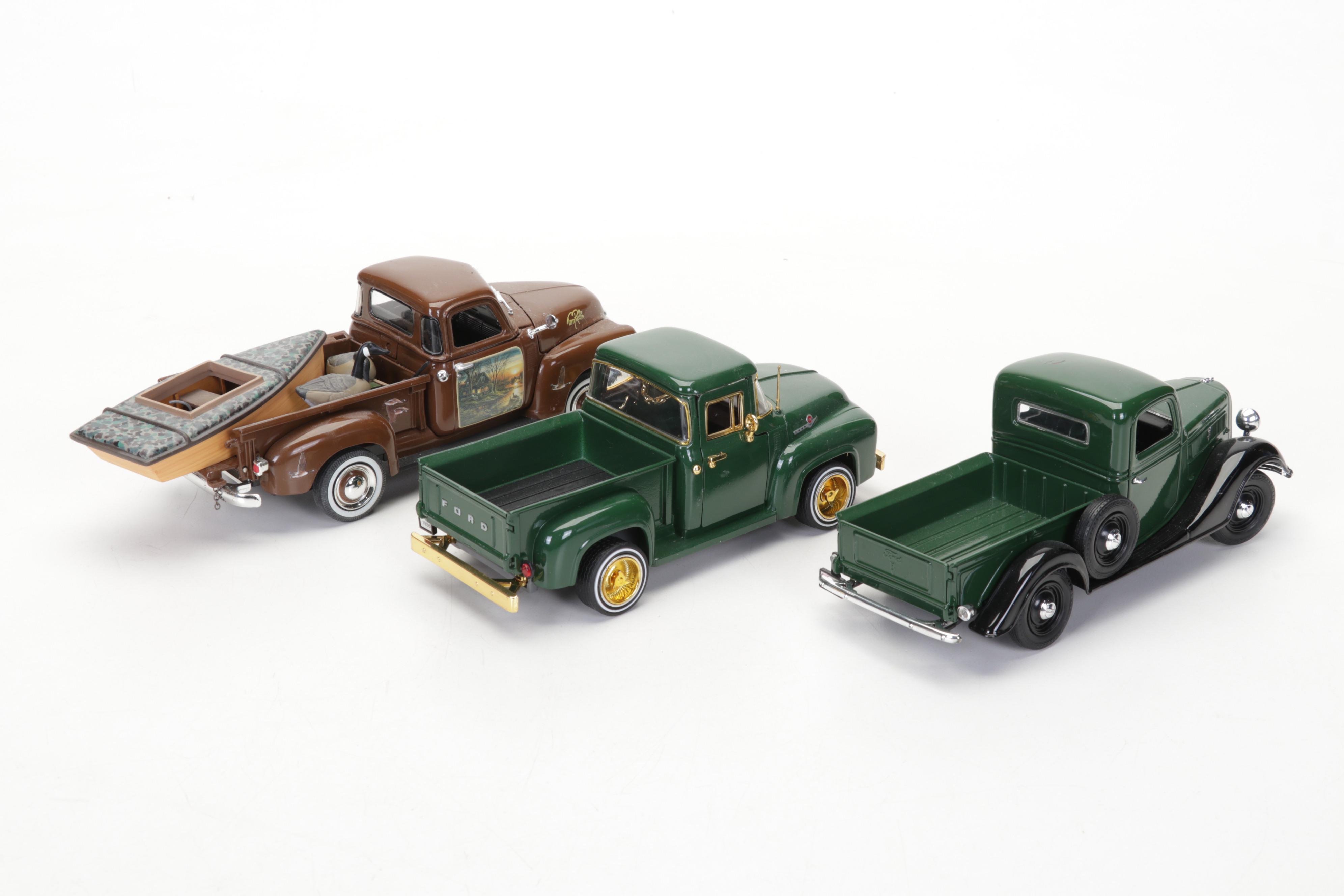 Diecast Metal and Plastic Pick-up Trucks and Motorcycles
