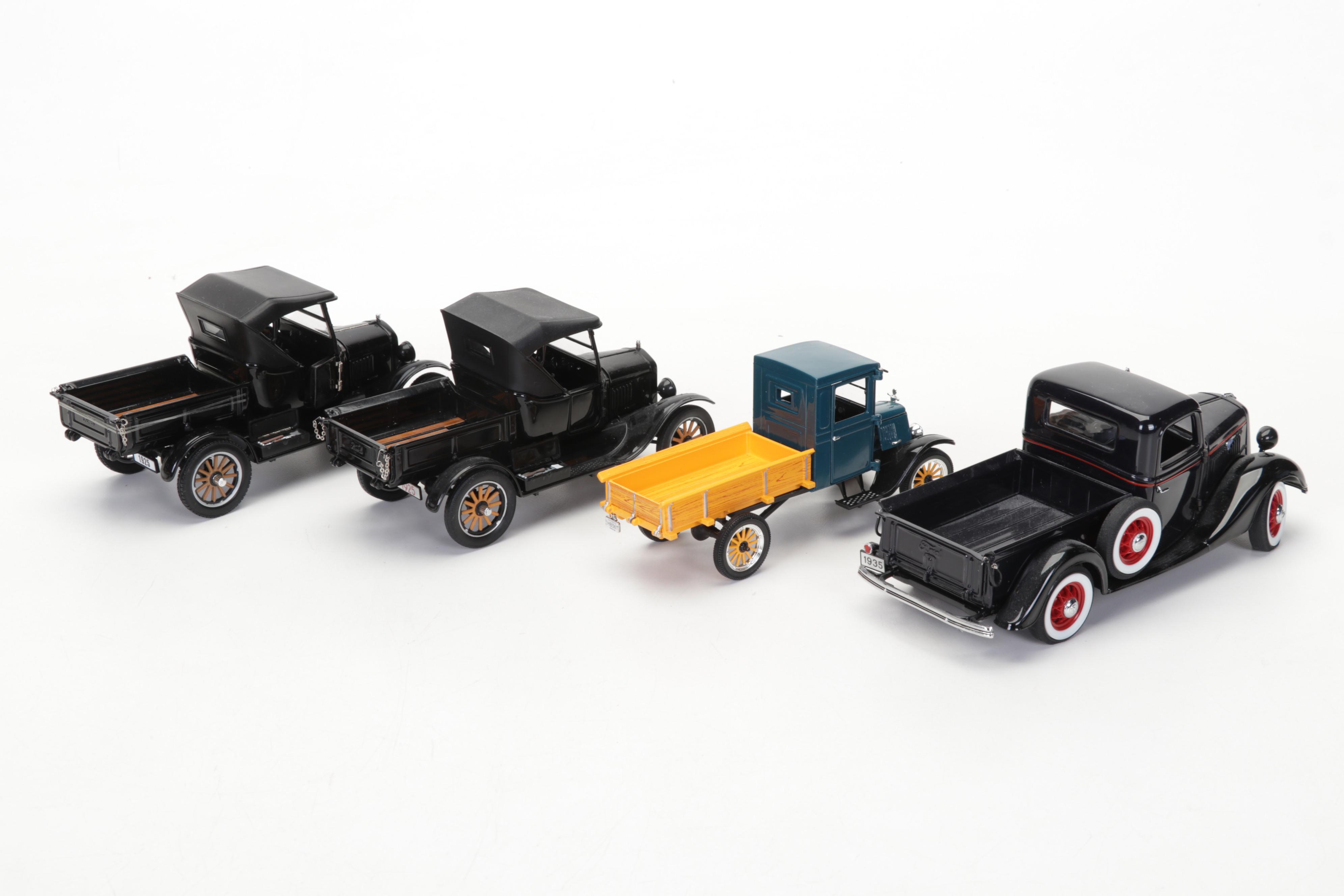 Diecast Metal and Plastic Pick-up Trucks and Motorcycles