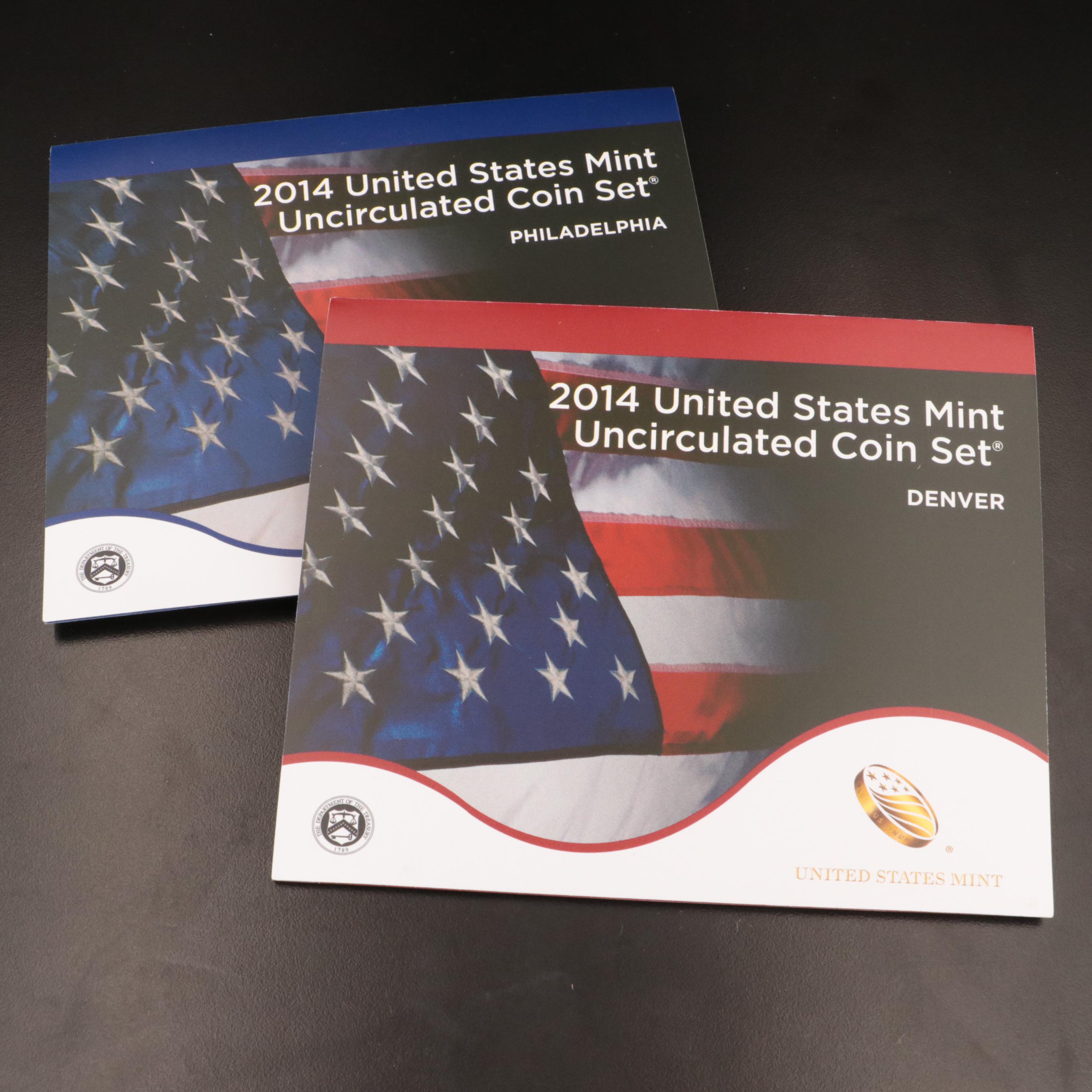 Six Different U.S. Mint Uncirculated Coin Sets