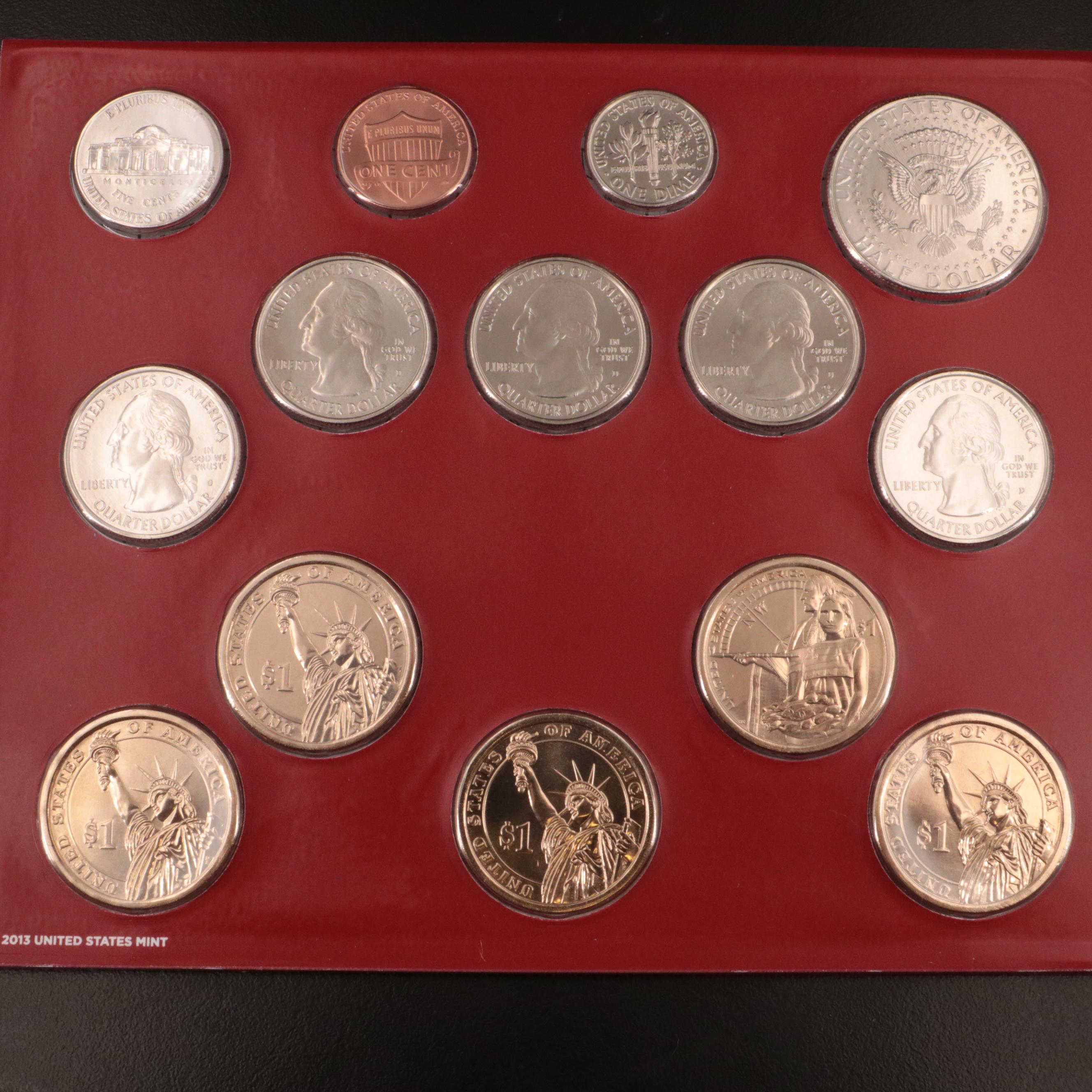 Six Different U.S. Mint Uncirculated Coin Sets