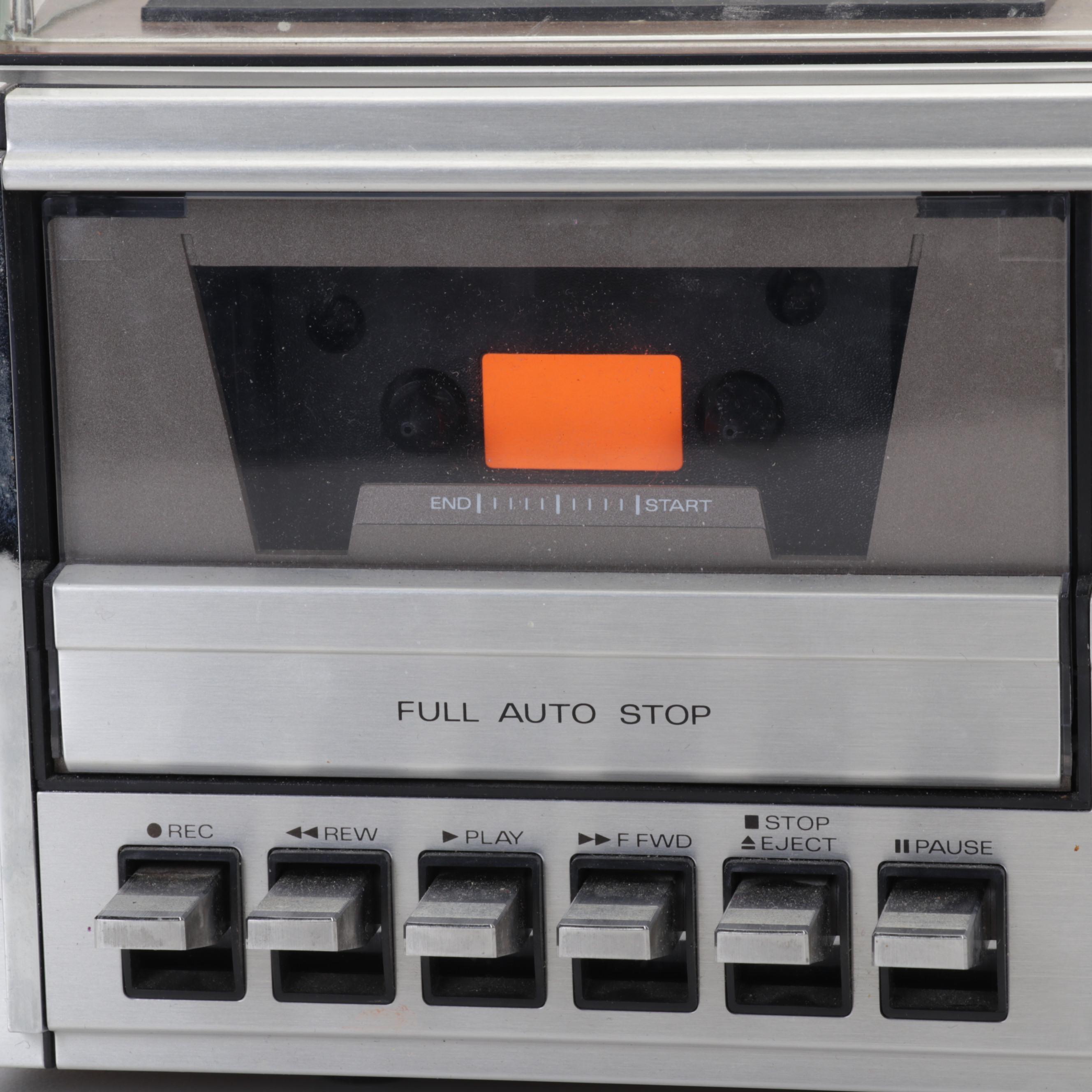 60s/70s/80s Records & Sanyo JXT 6430 Turntable and Cassette Player Music System