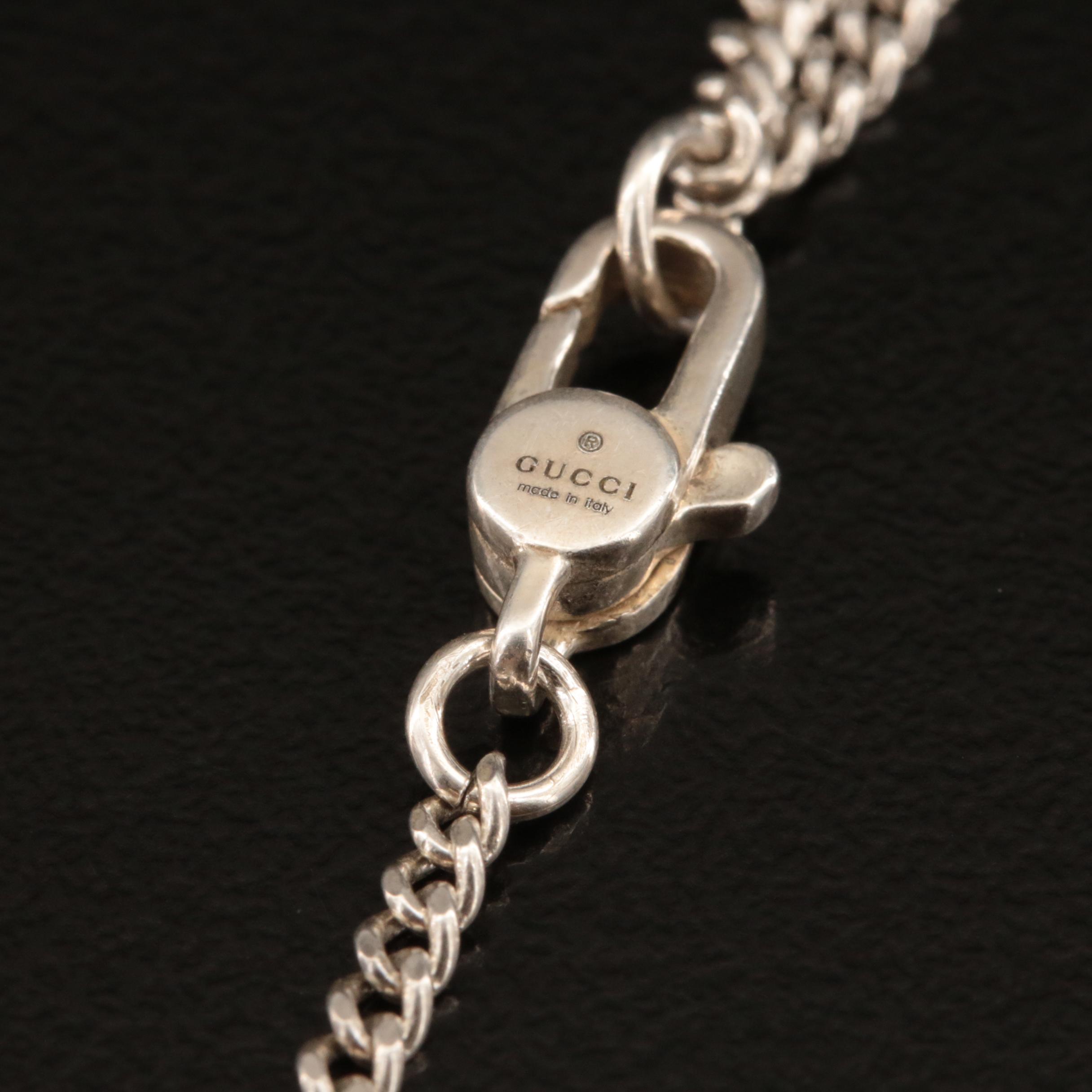 Gucci Sterling Heart Pendant Necklace