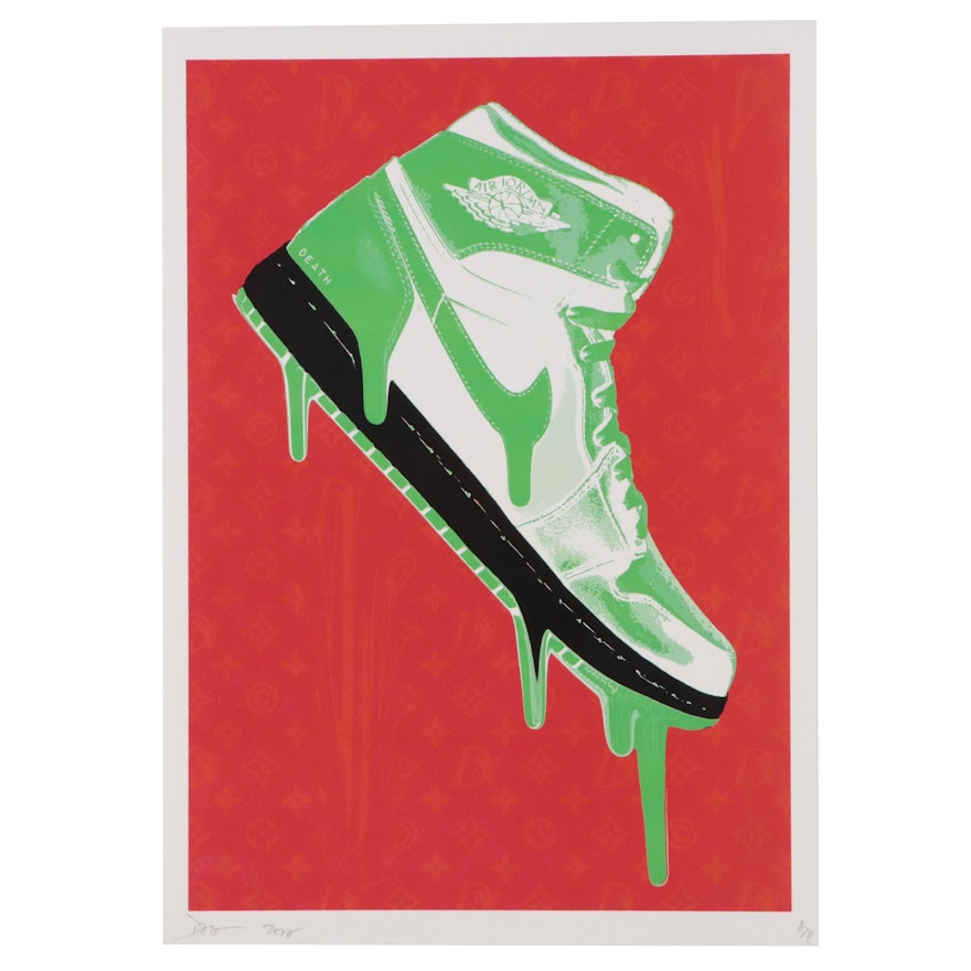 Death NYC Pop Art Graphic Print of Air Jordan Sneaker, 2018