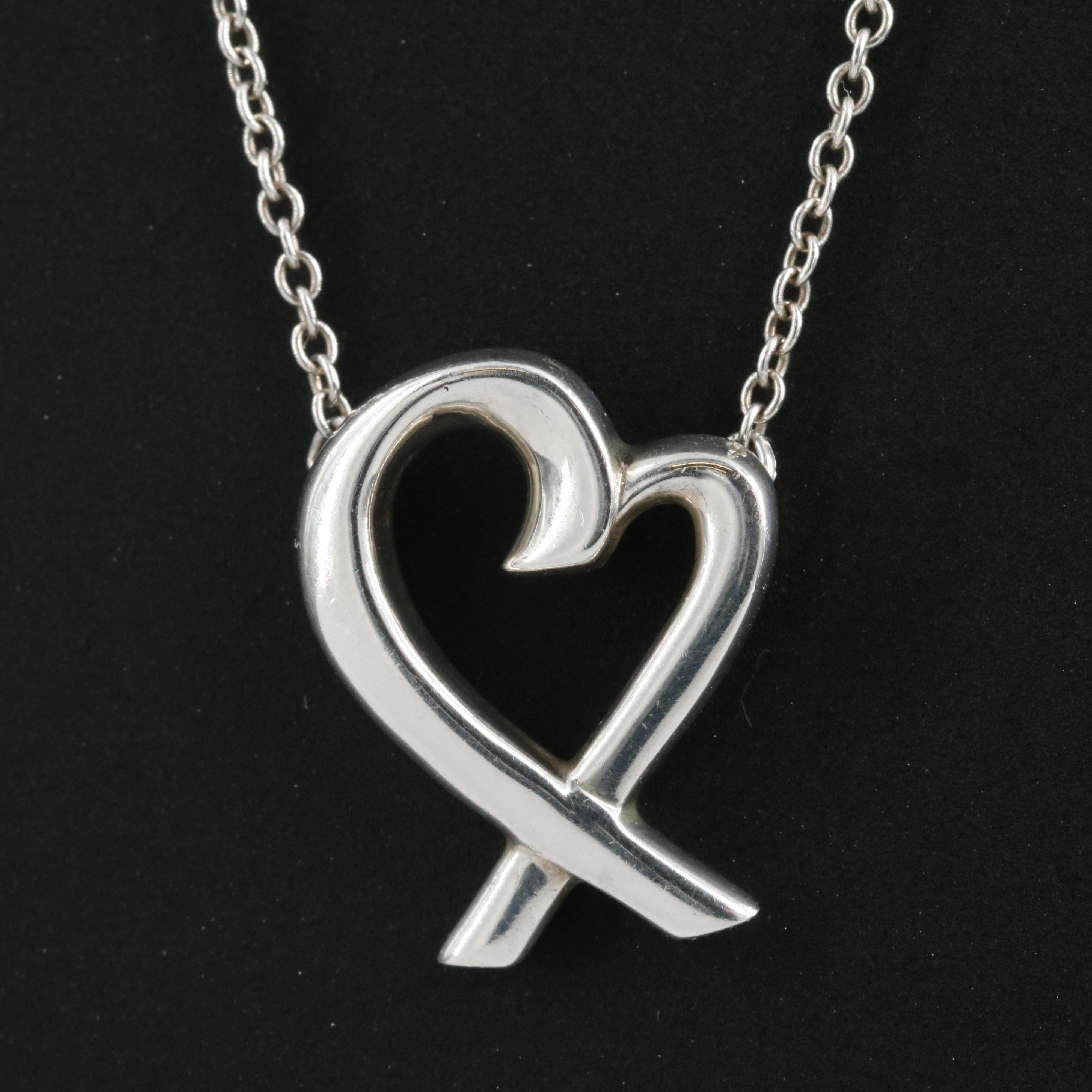 Paloma Picasso for Tiffany & Co. "Loving Heart" Necklace in Sterling