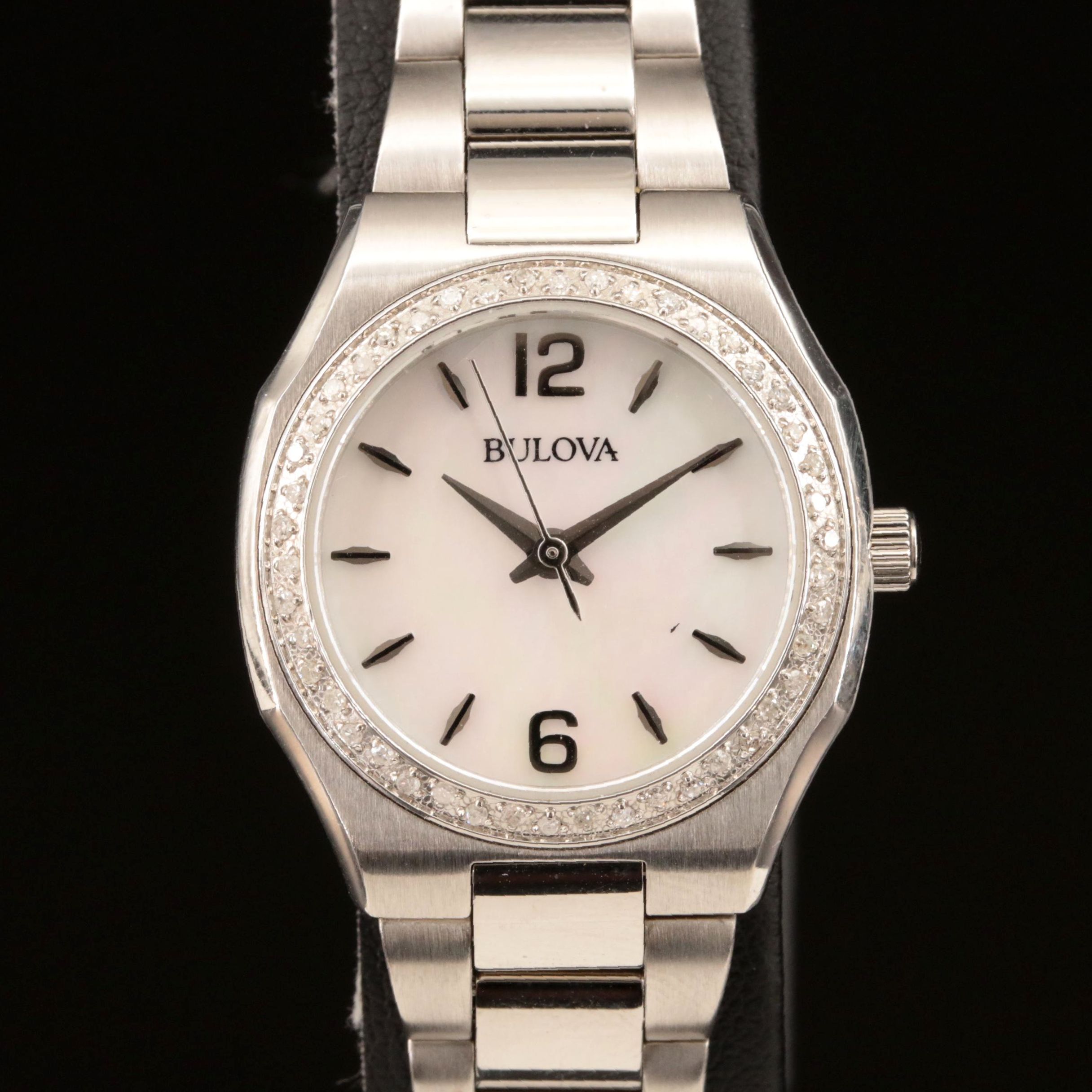 Diamond Bezel Bulova Quartz Watch