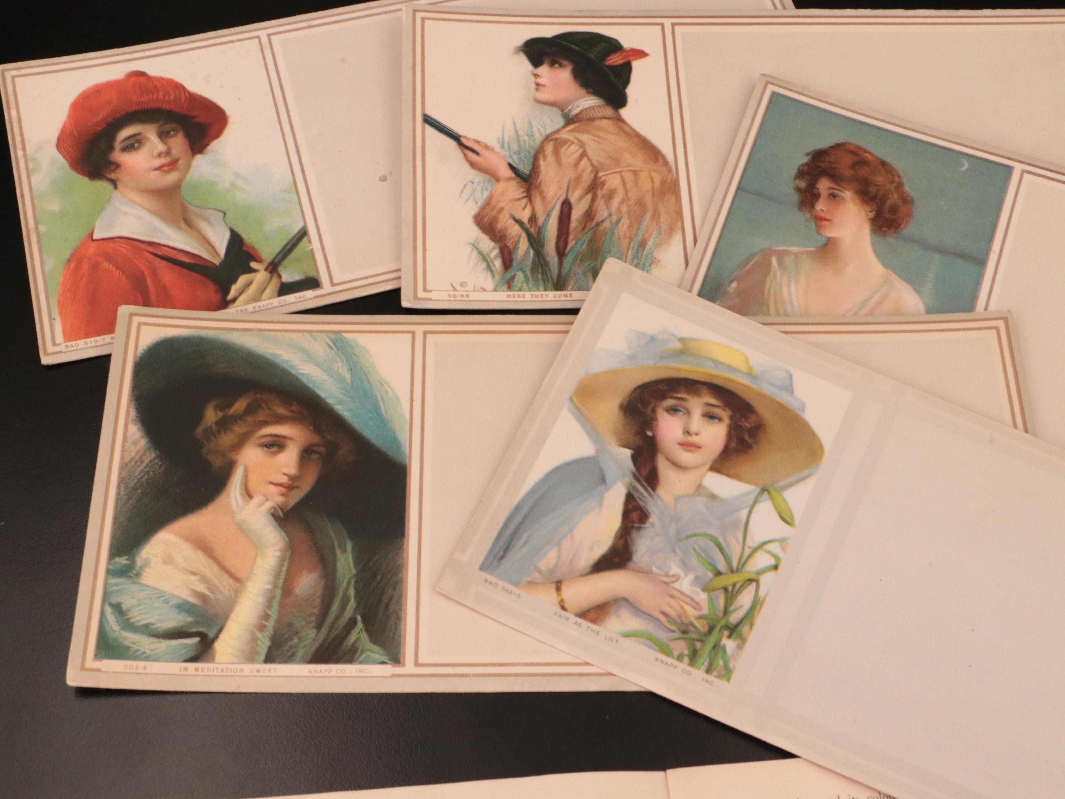 Partial Collection of Gasoline Stamps Booklet and Printed Note Cards