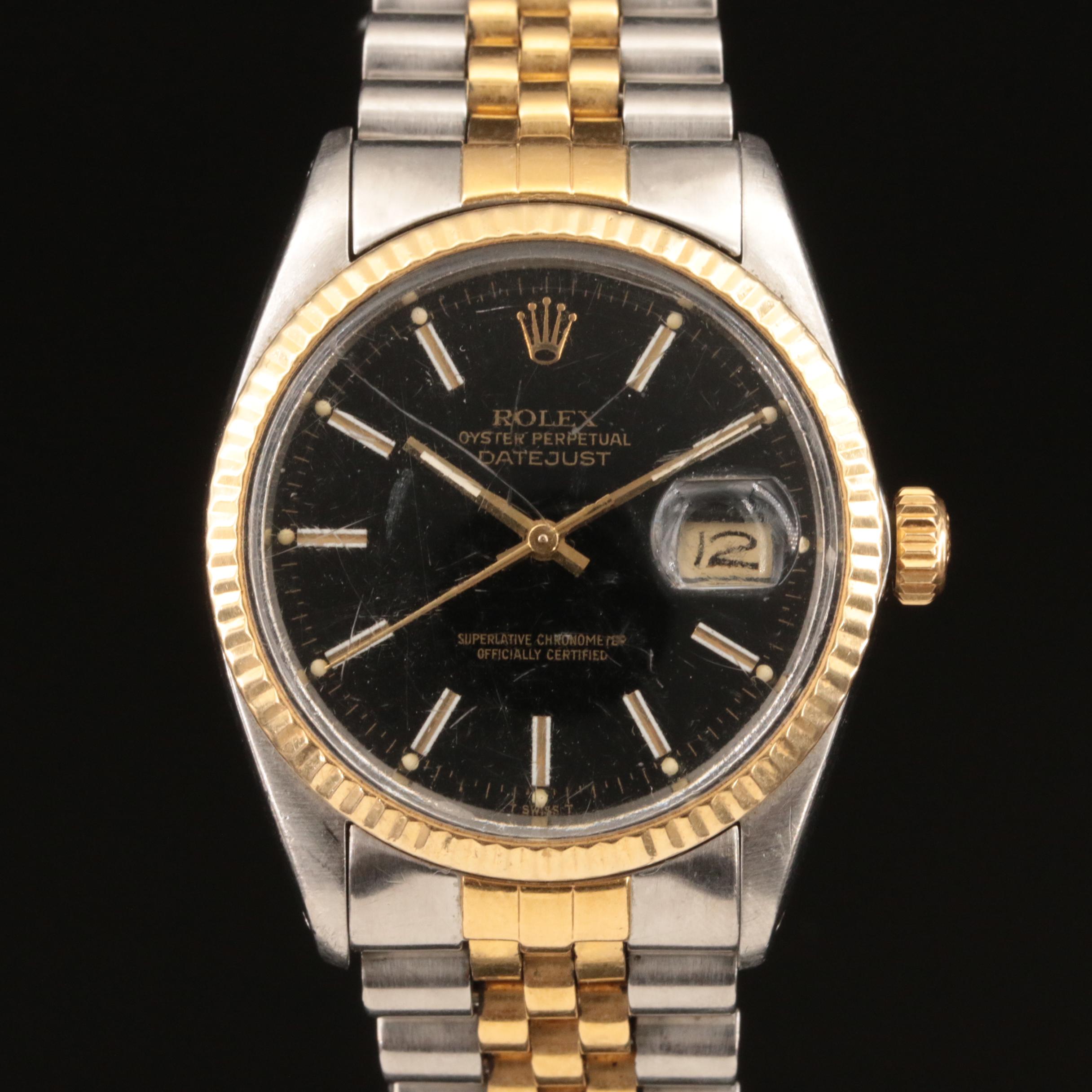 1981 Rolex Oyster Perpetual Datejust 18K and Stainless Steel Watch
