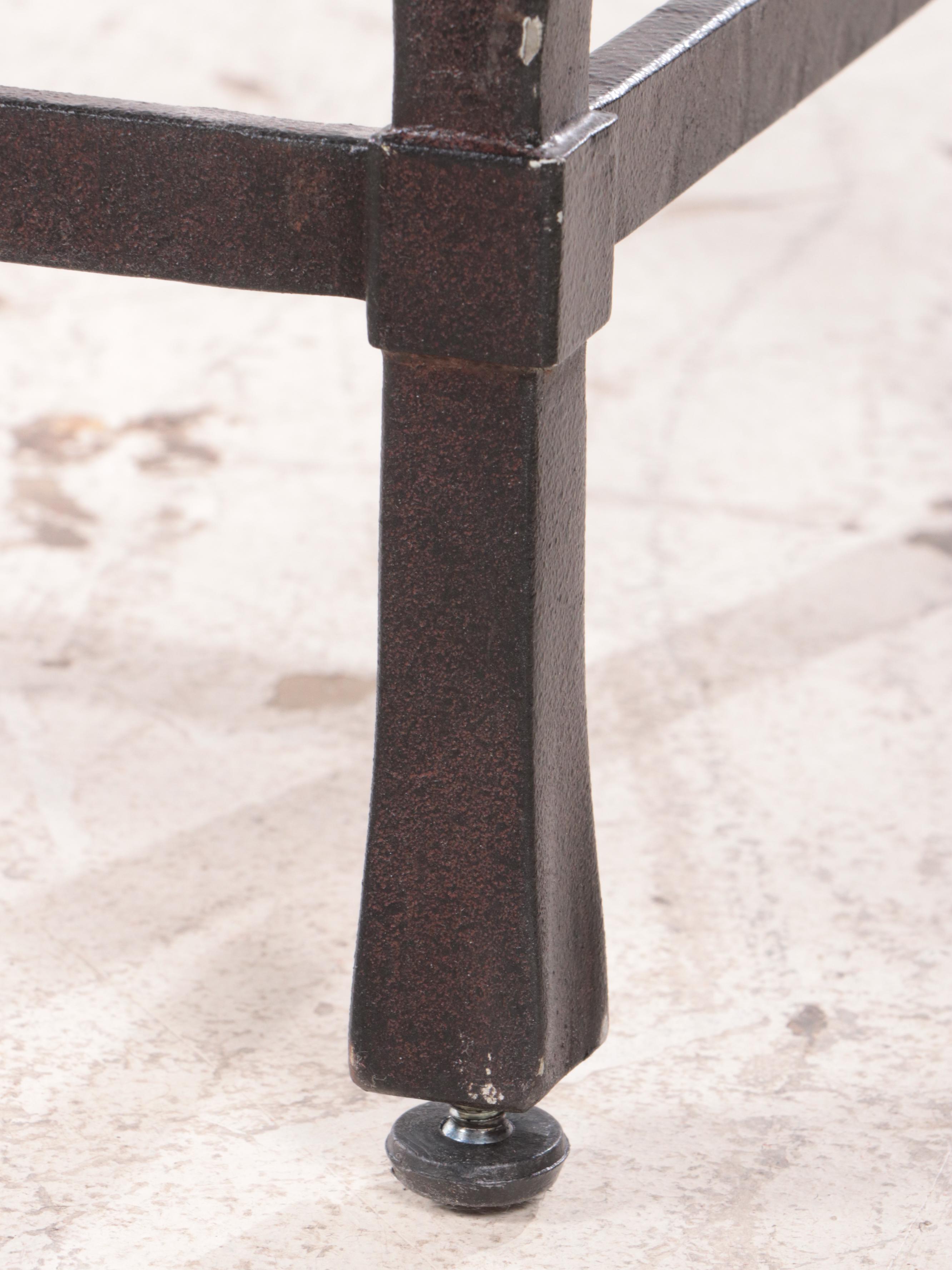 Contemporary Metal and Marble Top Console Table