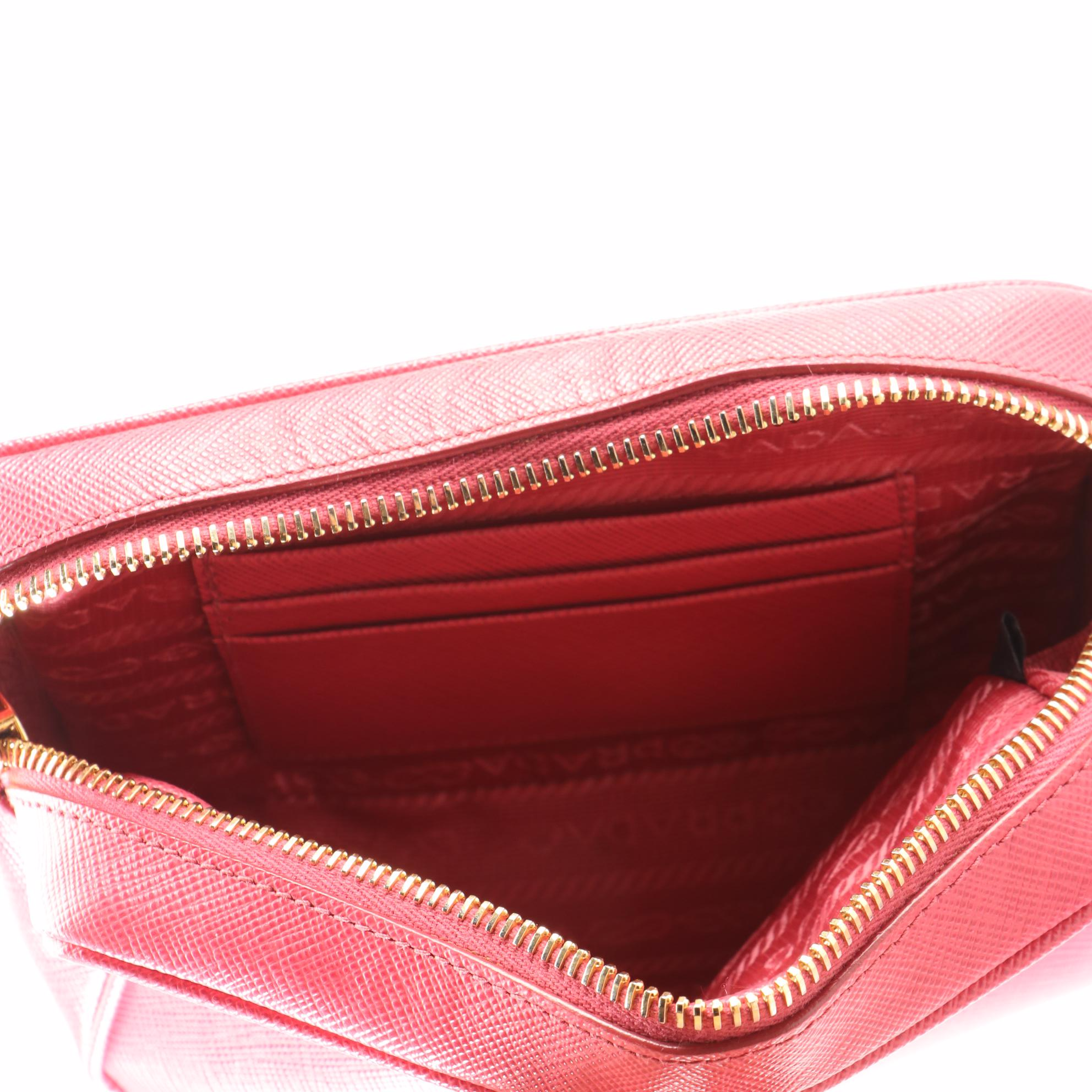 Prada Pushlock Saffiano Leather Camera Bag