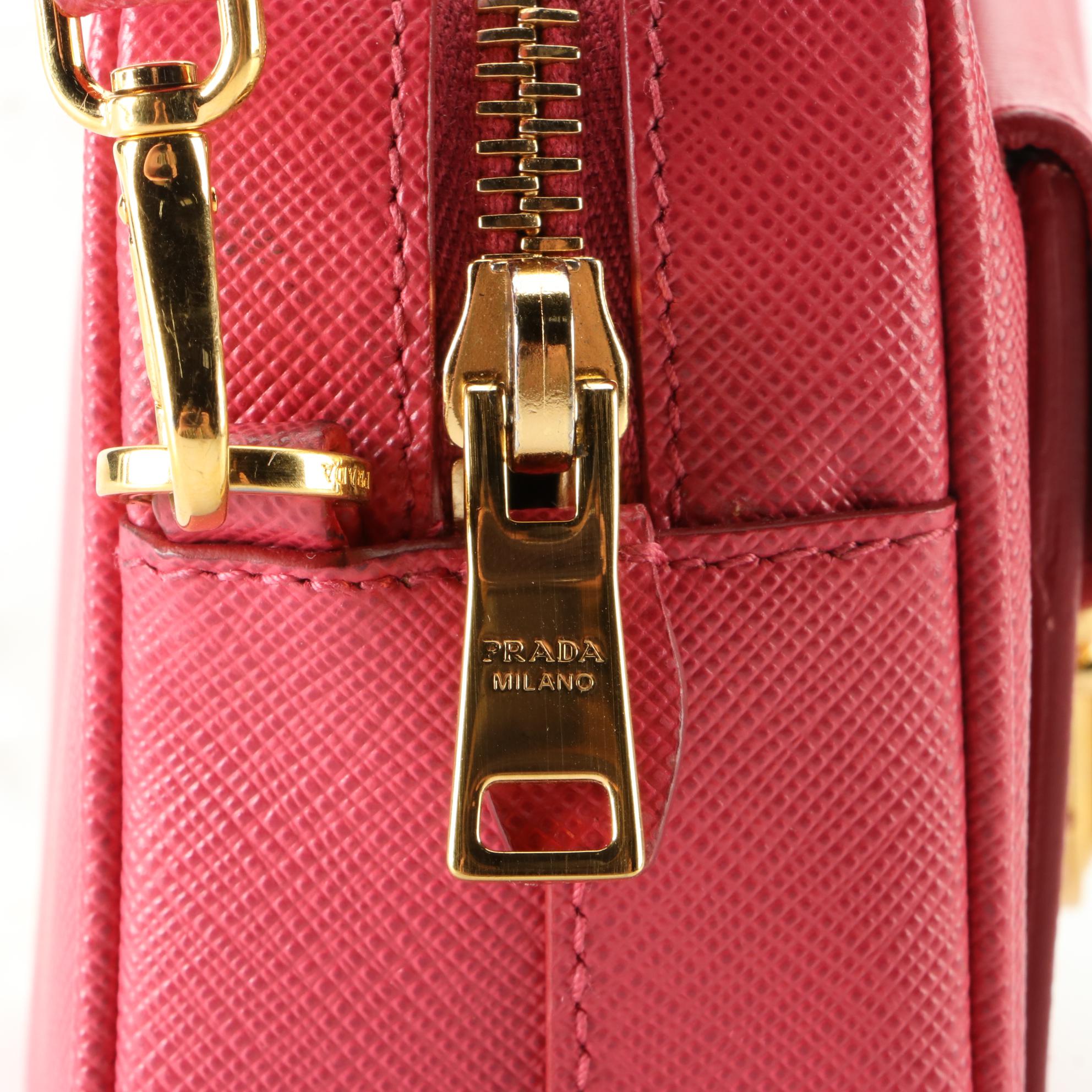 Prada Pushlock Saffiano Leather Camera Bag