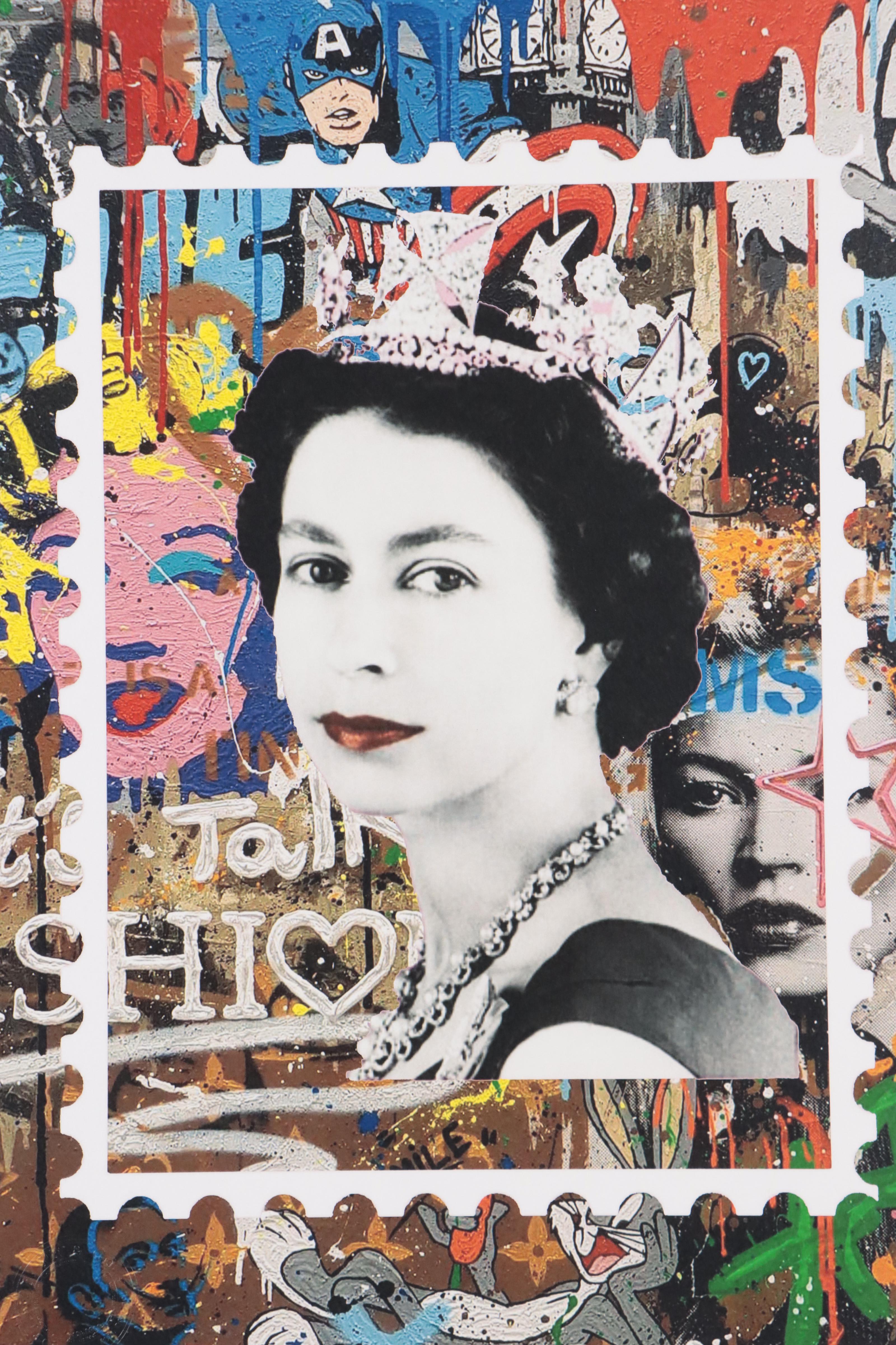 Death NYC Pop Art Graphic Print of Queen Elizabeth, 2022