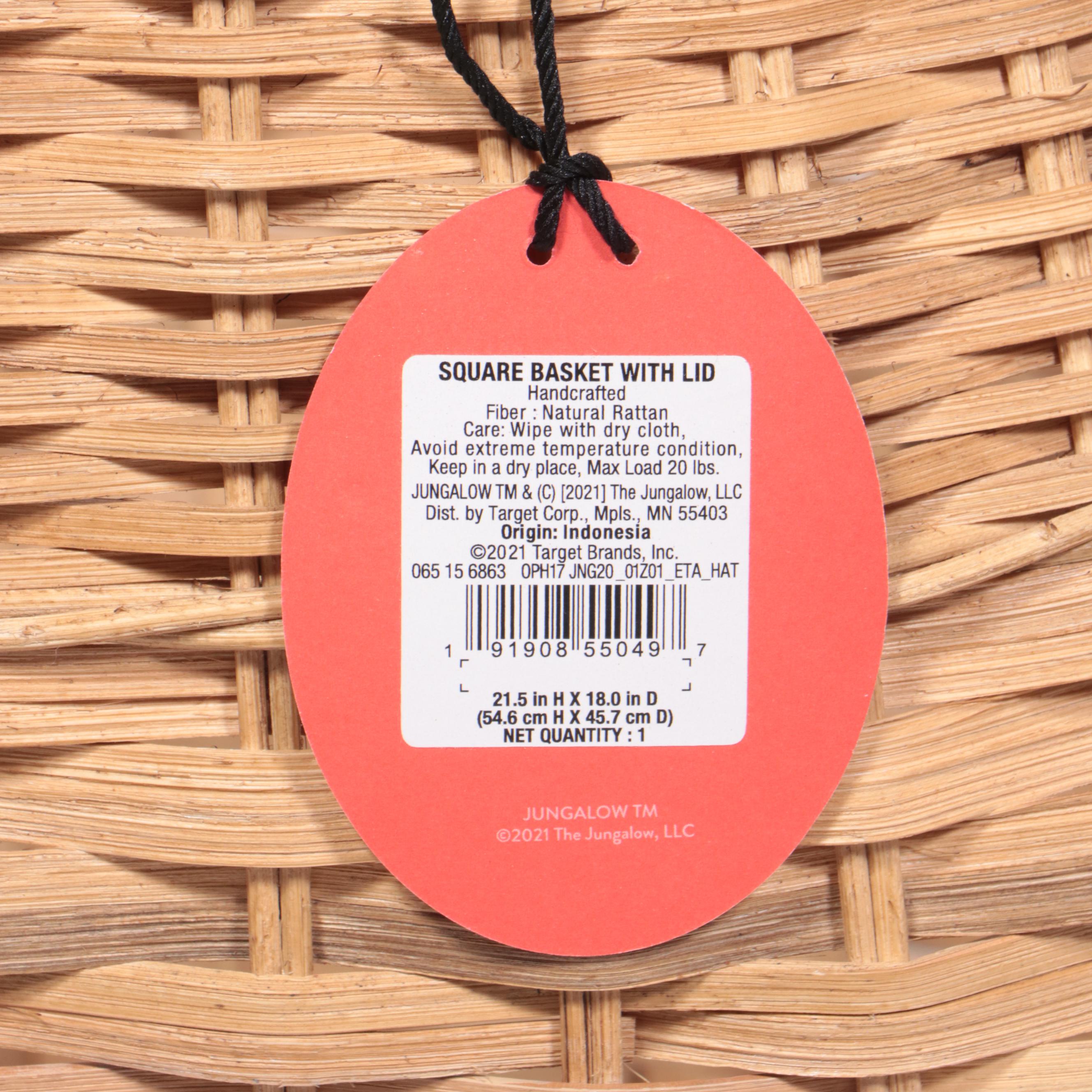 Pair of Opalhouse Designed with Jungalow Rattan Baskets with Tassel Lids