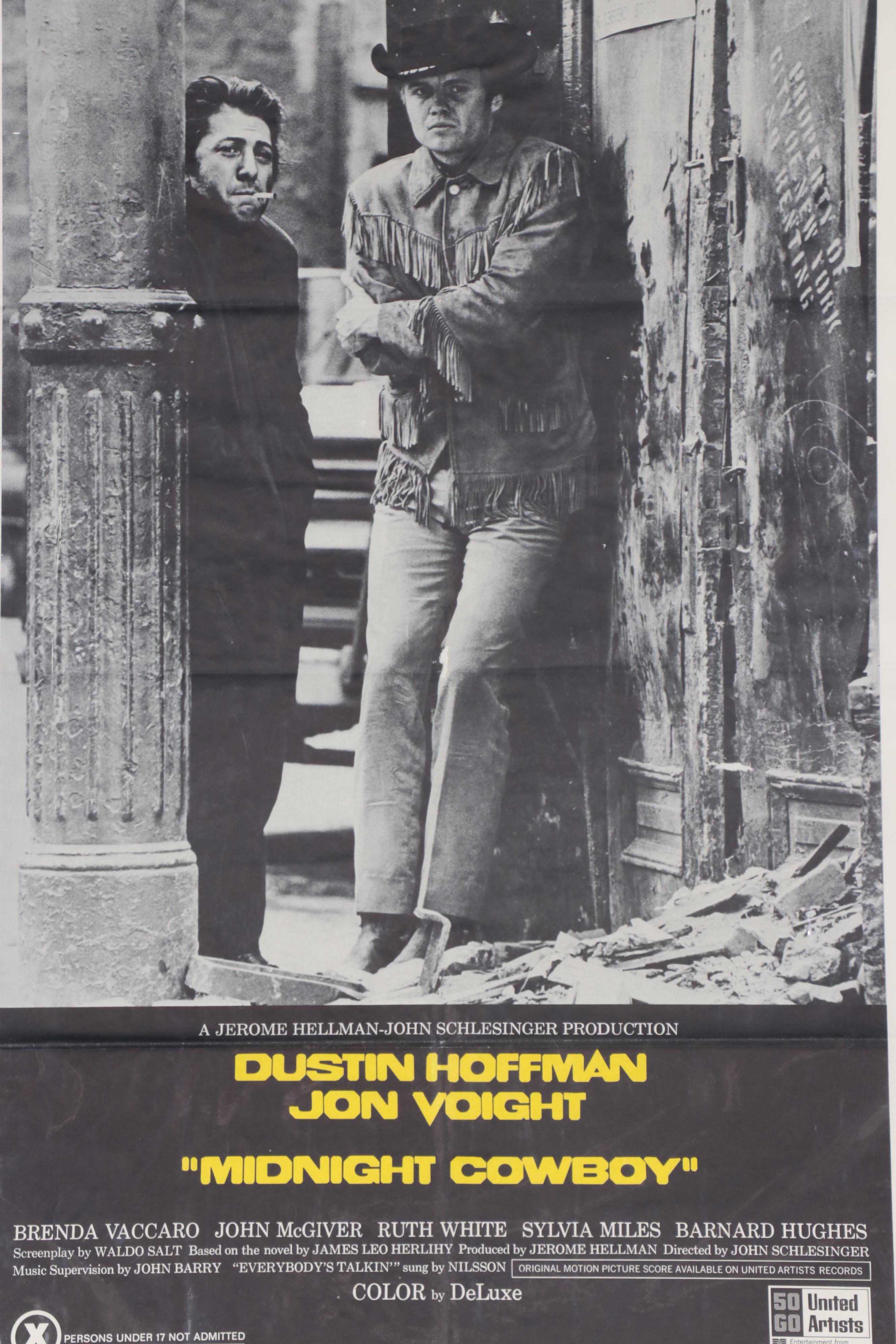 Film Release Poster "Midnight Cowboy," 1969