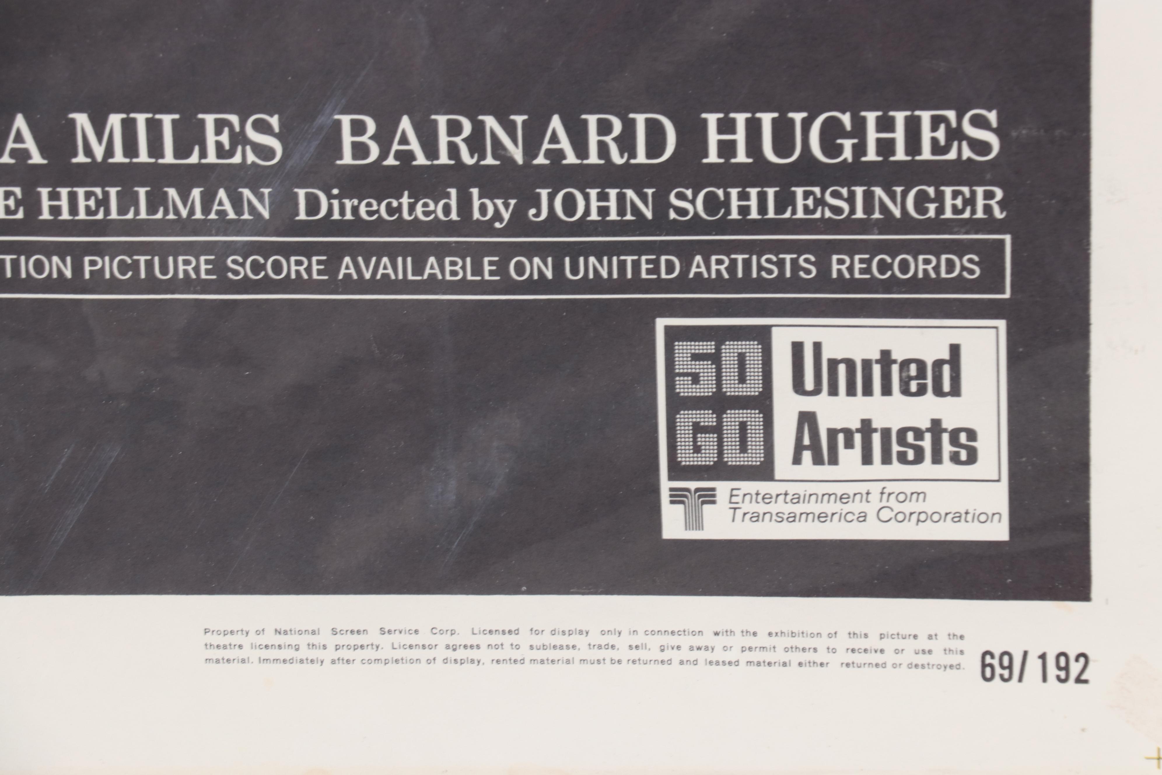 Film Release Poster "Midnight Cowboy," 1969