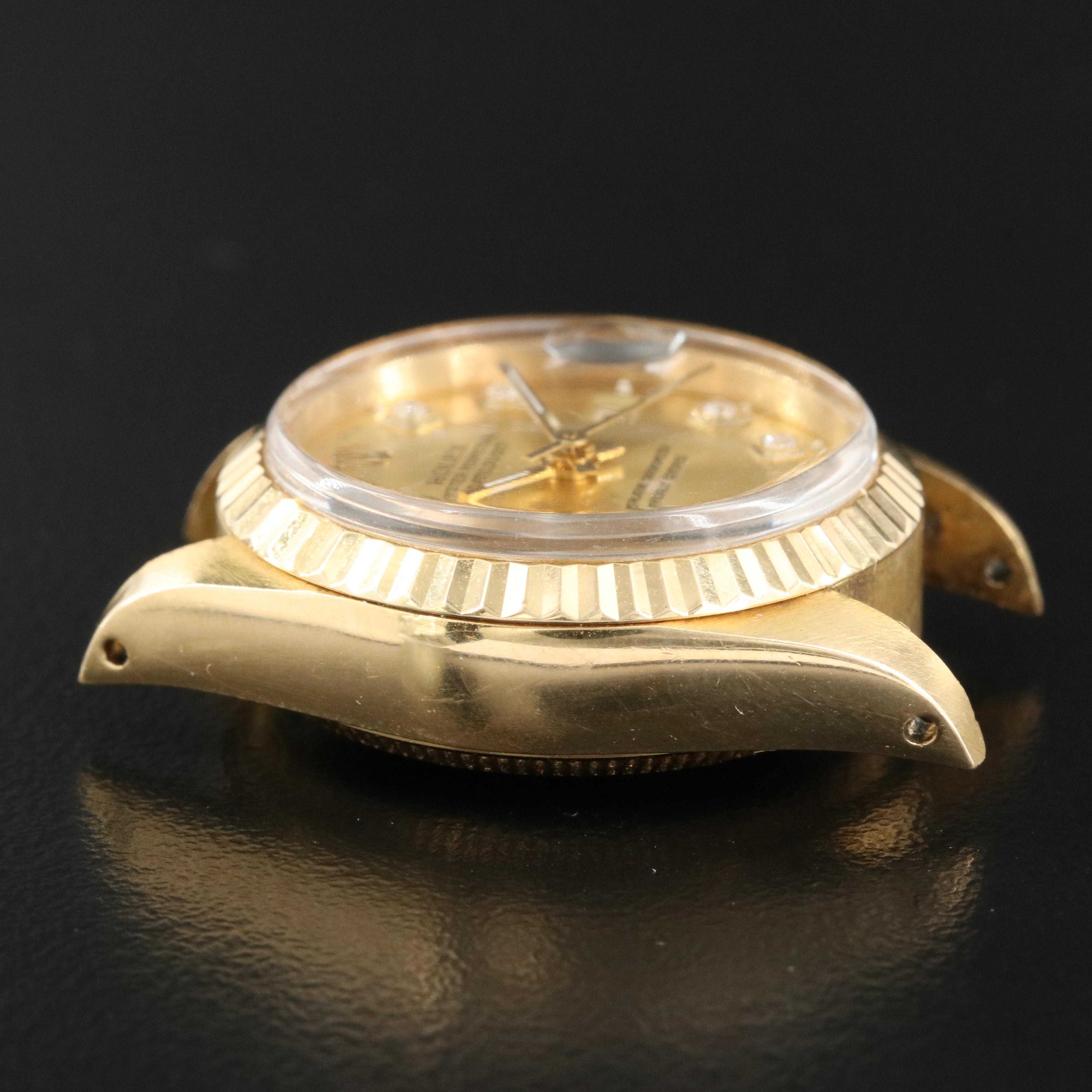 Rolex Oyster Perpetual Datejust 18K 0.10 CTW Diamond Watch