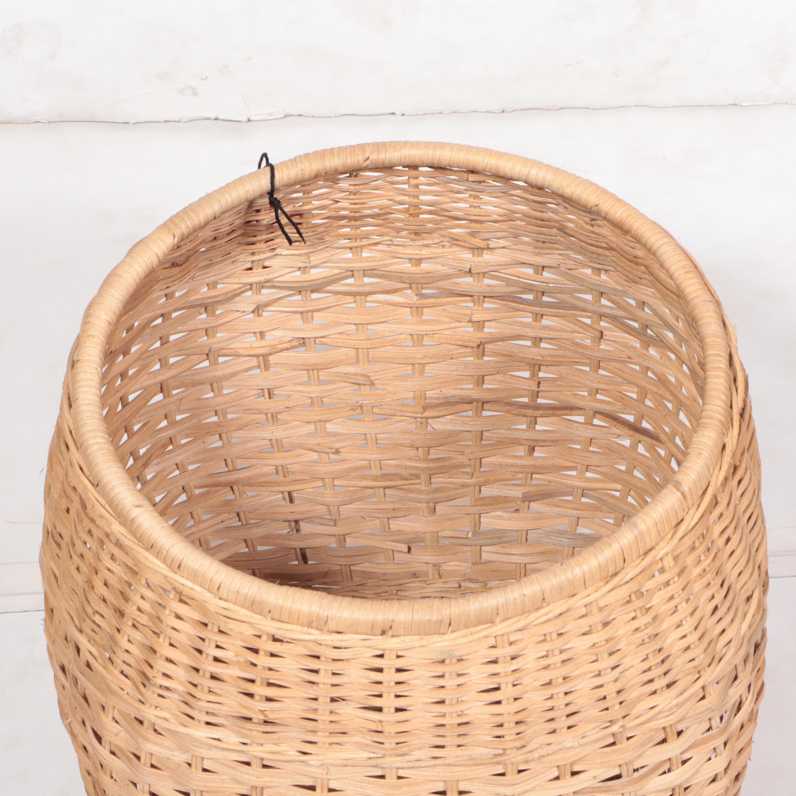 Pair of Opalhouse Designed with Jungalow Rattan Baskets with Tassel Lids