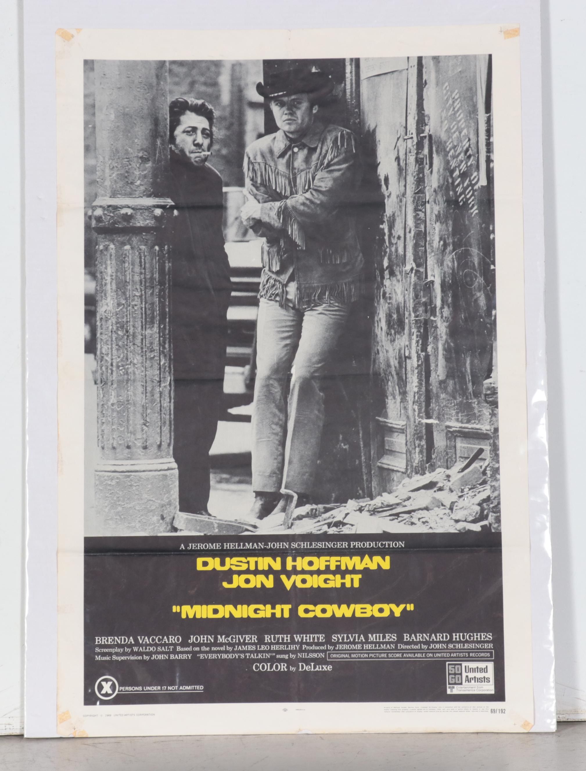 Film Release Poster "Midnight Cowboy," 1969