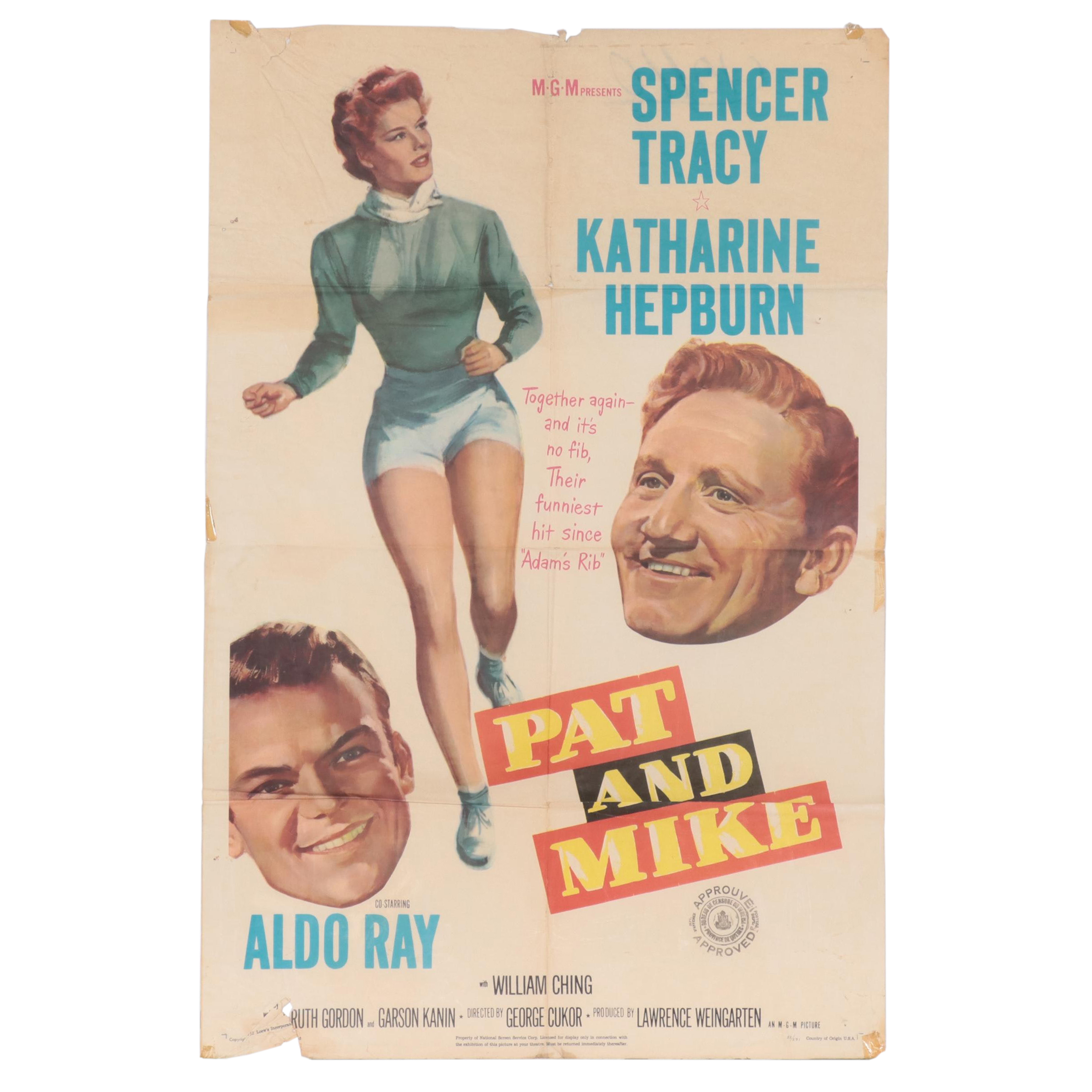 Film Release Poster "Pat and Mike," 1952