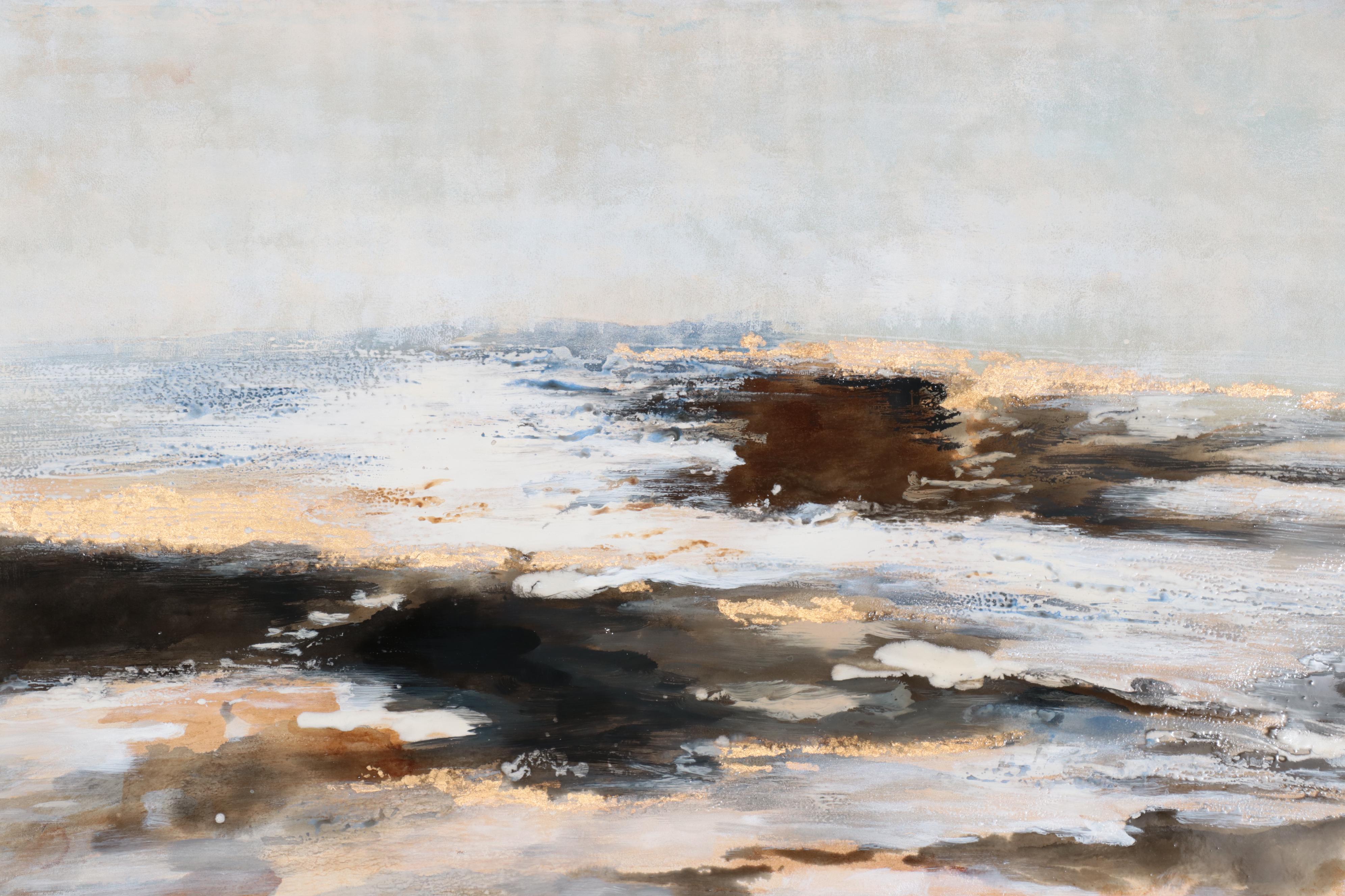 Abstract Landscape Mixed Media Painting, Circa 2018