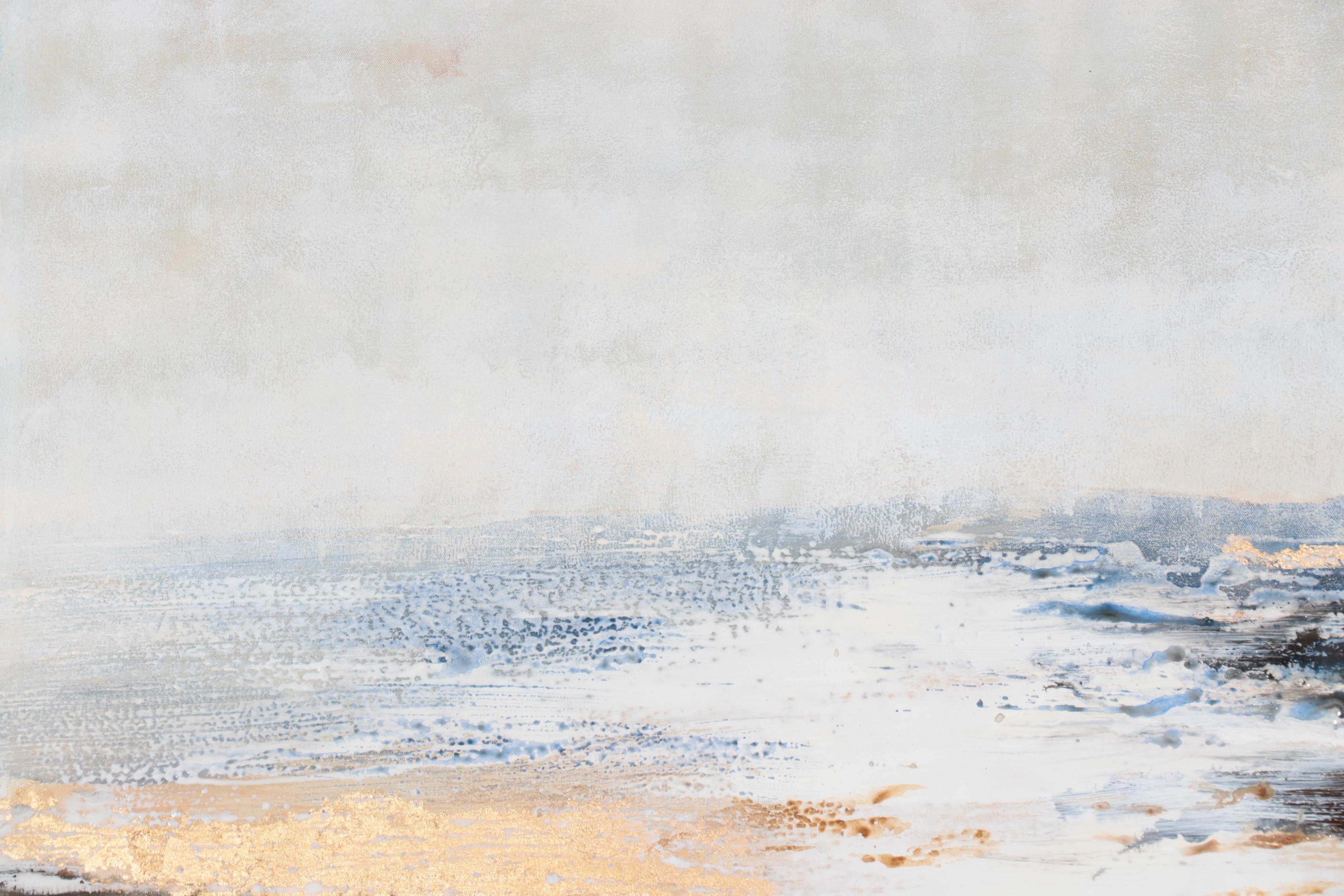 Abstract Landscape Mixed Media Painting, Circa 2018