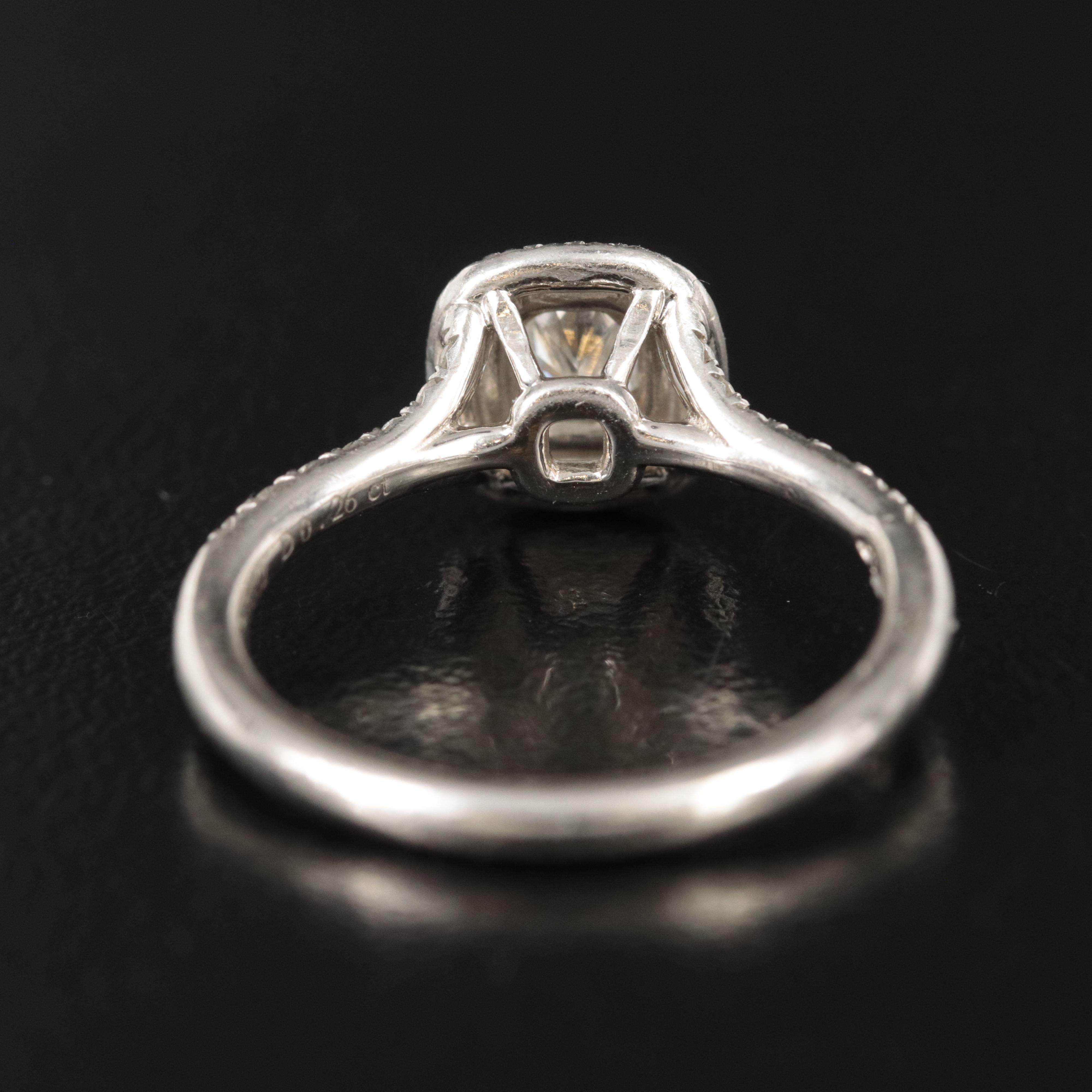 Tiffany & Co. Platinum 0.55 CTW Diamond Double Halo Ring