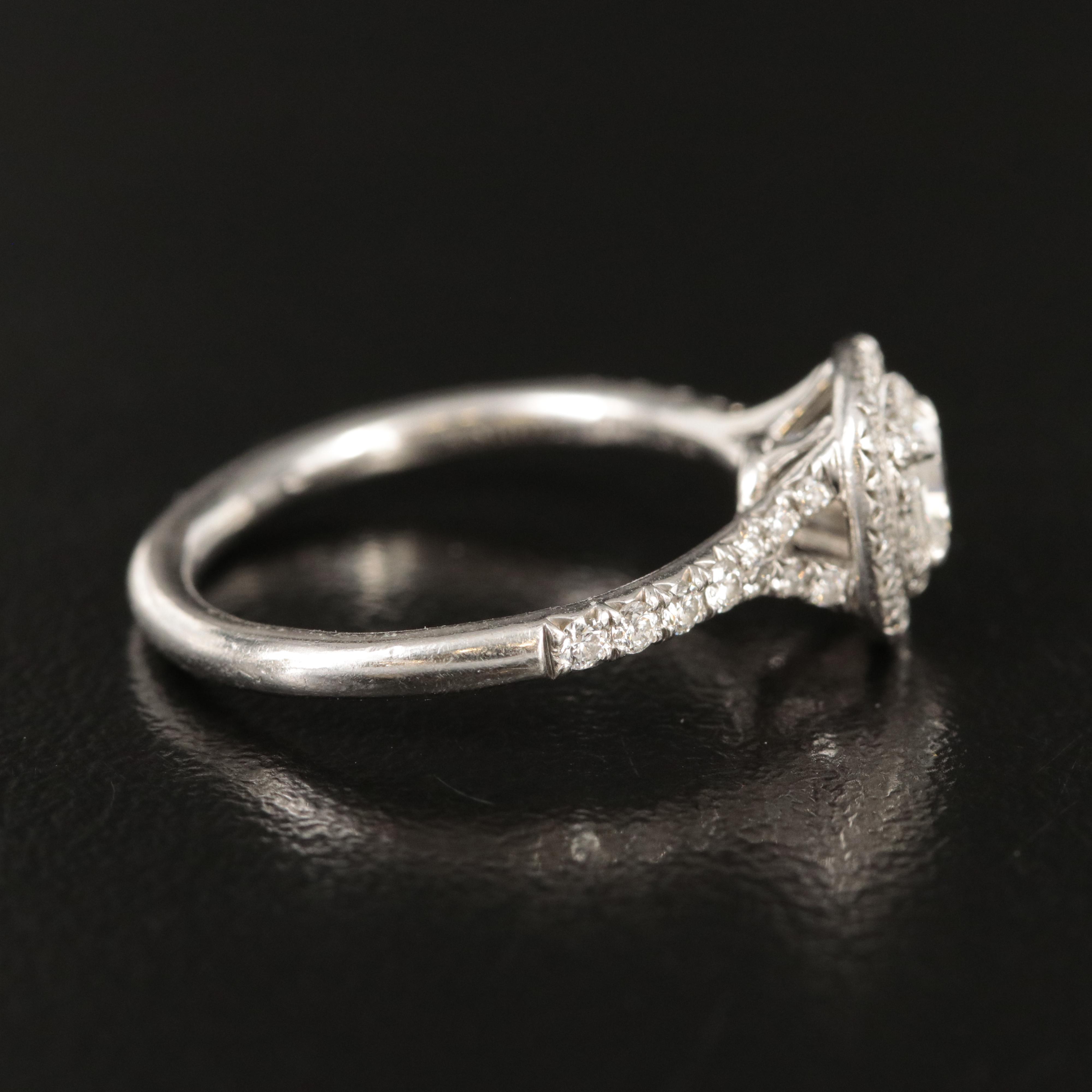 Tiffany & Co. Platinum 0.55 CTW Diamond Double Halo Ring