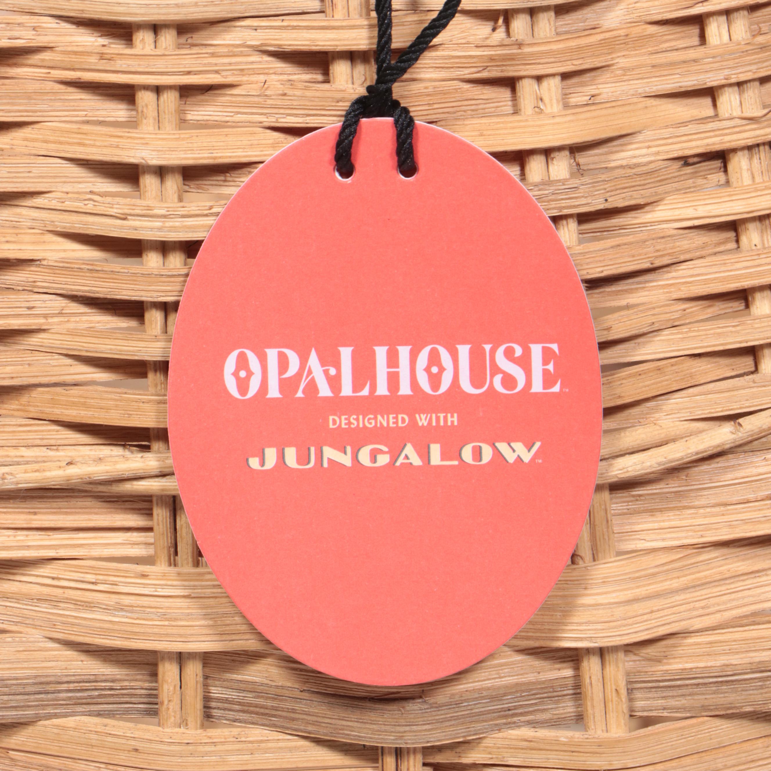 Pair of Opalhouse Designed with Jungalow Rattan Baskets with Tassel Lids