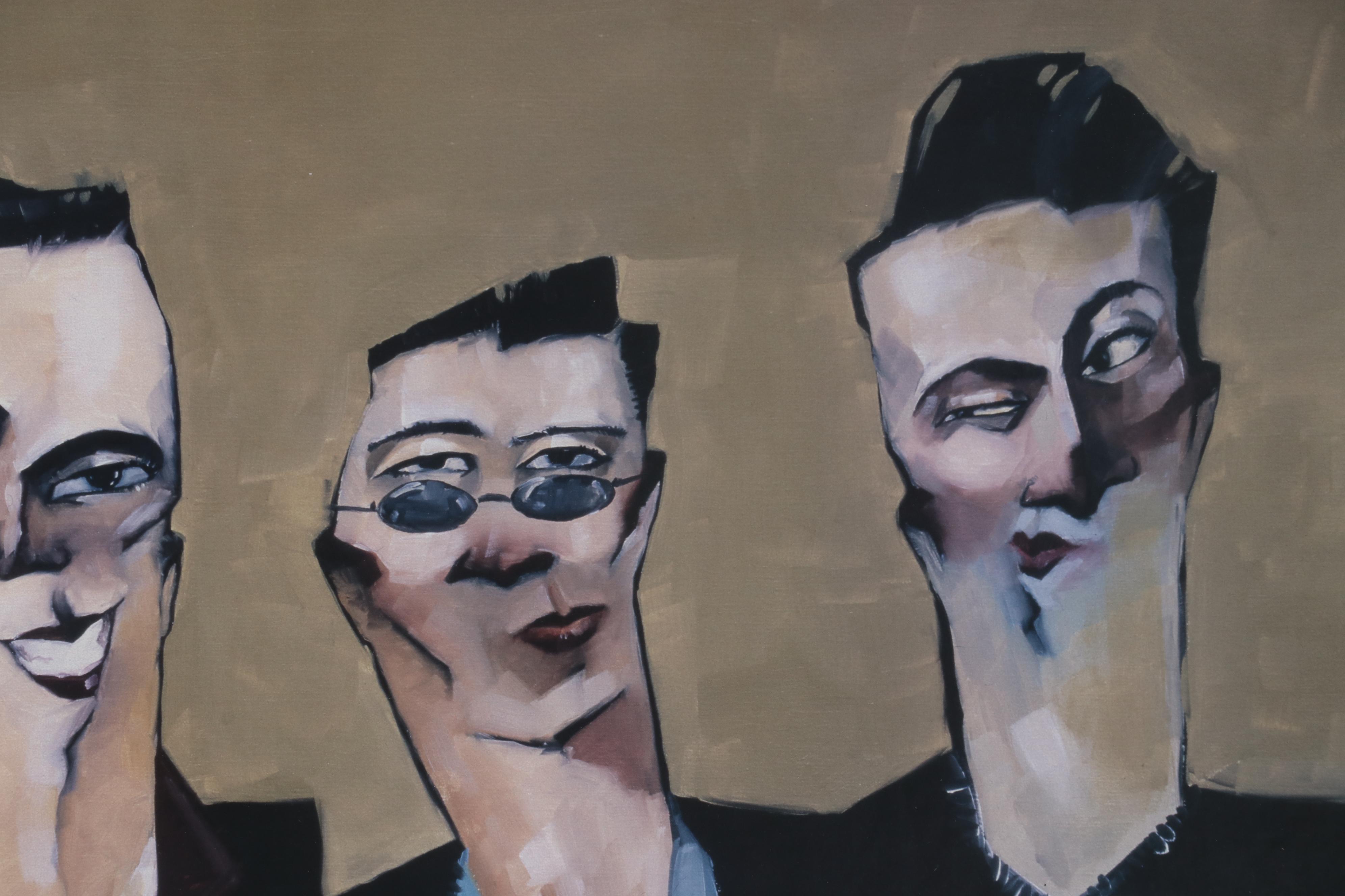 Offset Lithograph After Todd White "Guys and Cards," Late 20th Century