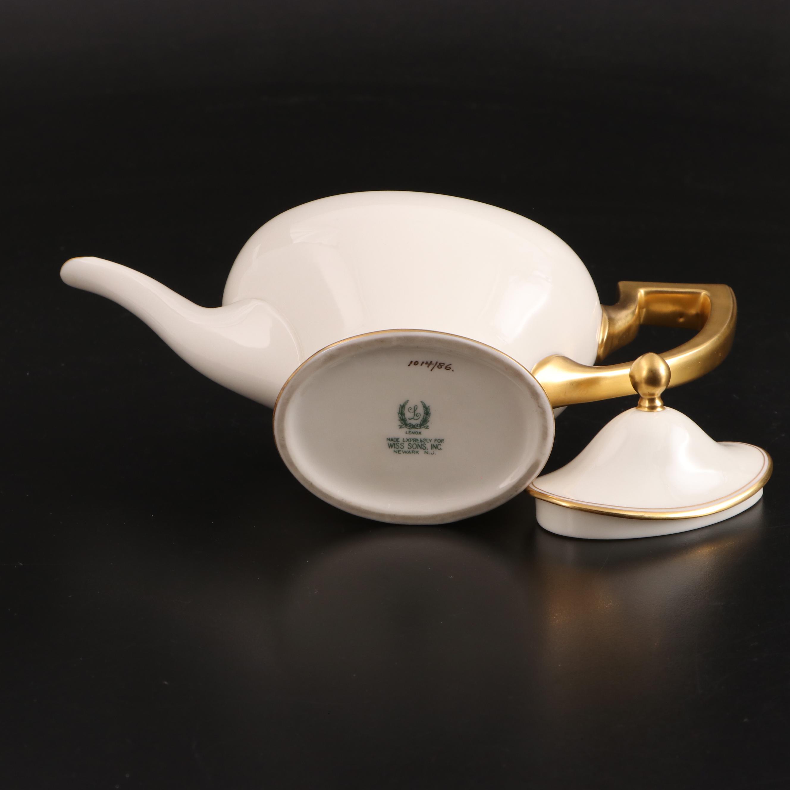 Lenox Teapot, Creamer, Sugar and Nut Dish
