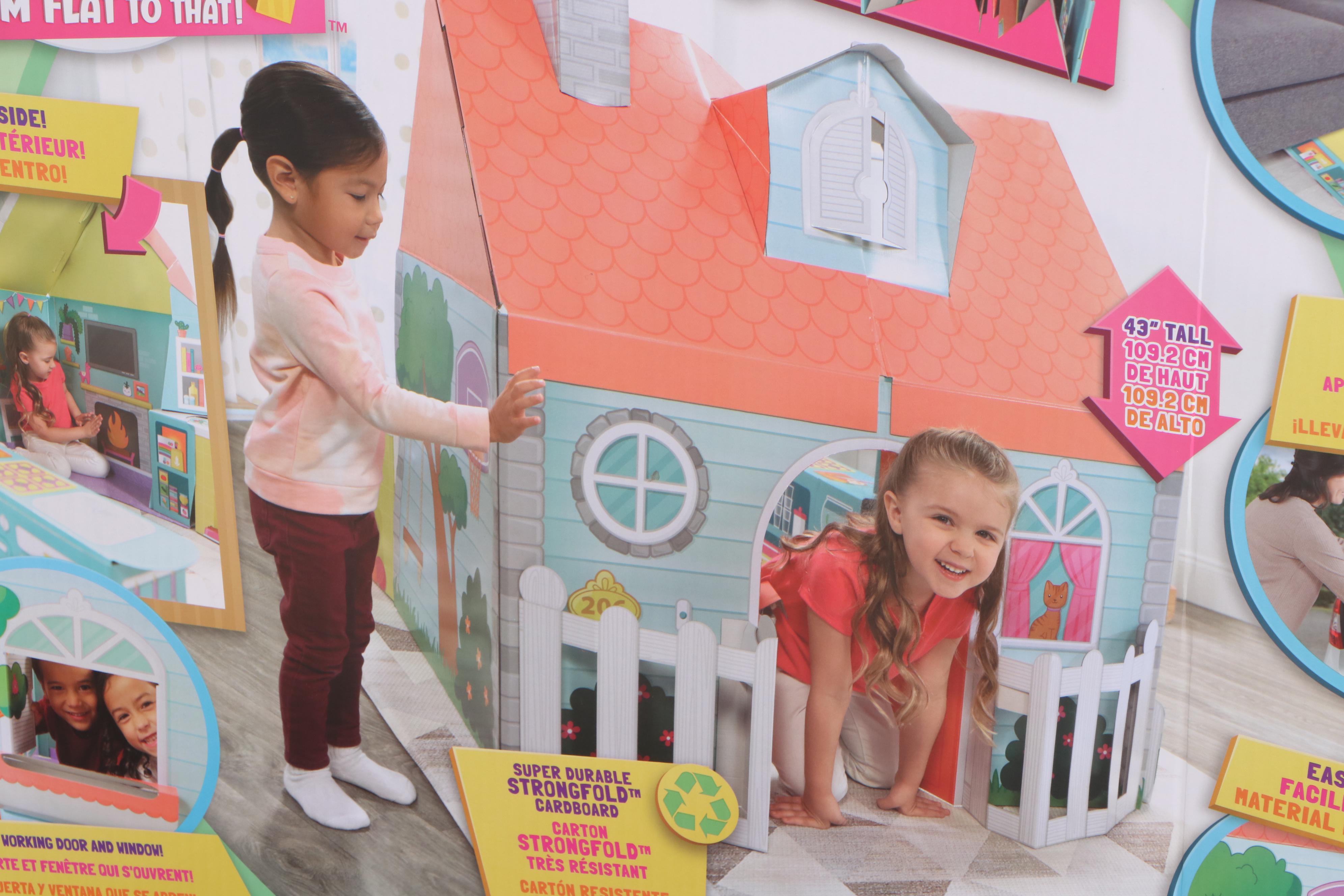 WowWee Pop2Play StrongFold Cardboard Pink Toy Car and Indoor Playhouse Sets