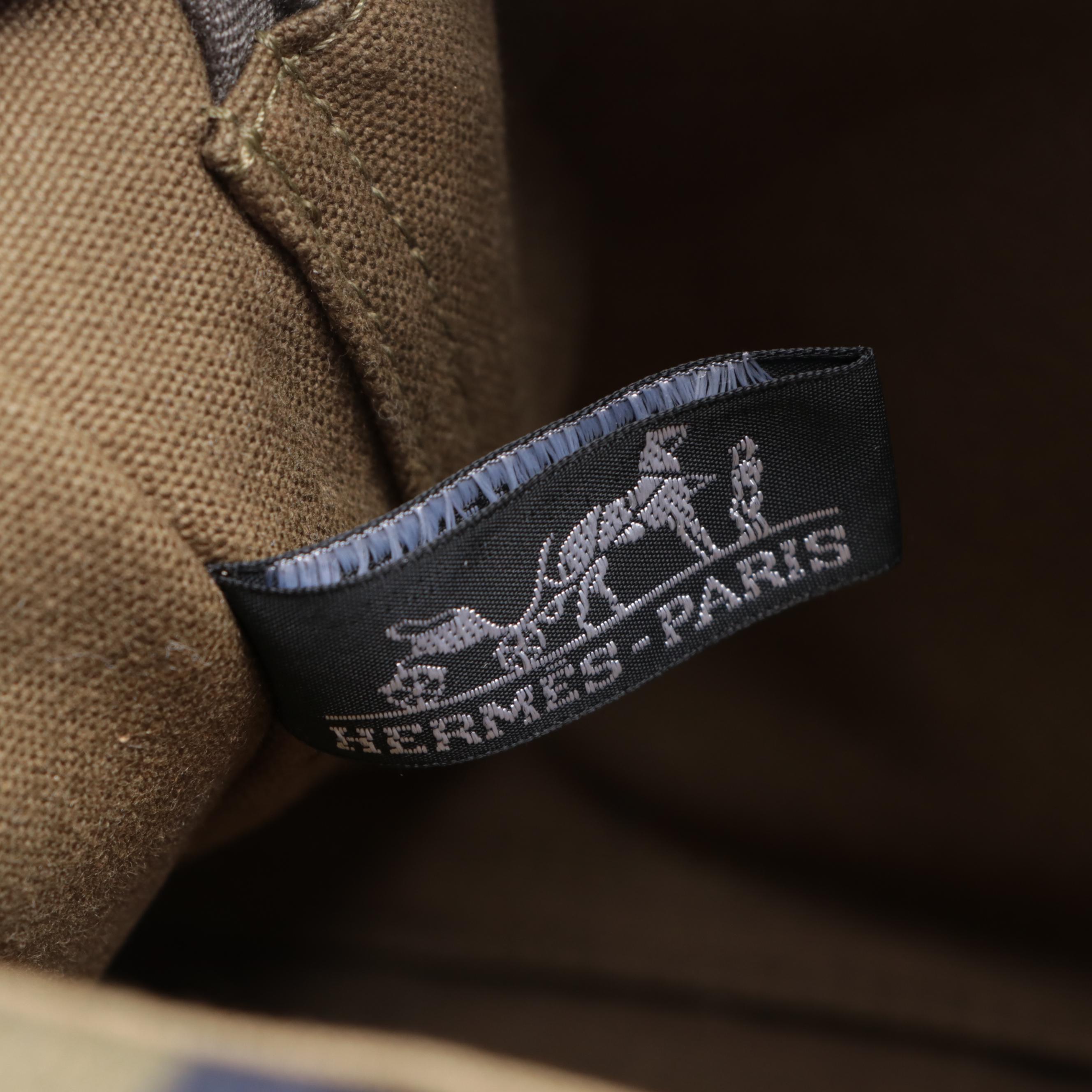 Hermès Fourre Tout PM in Green Cotton Canvas