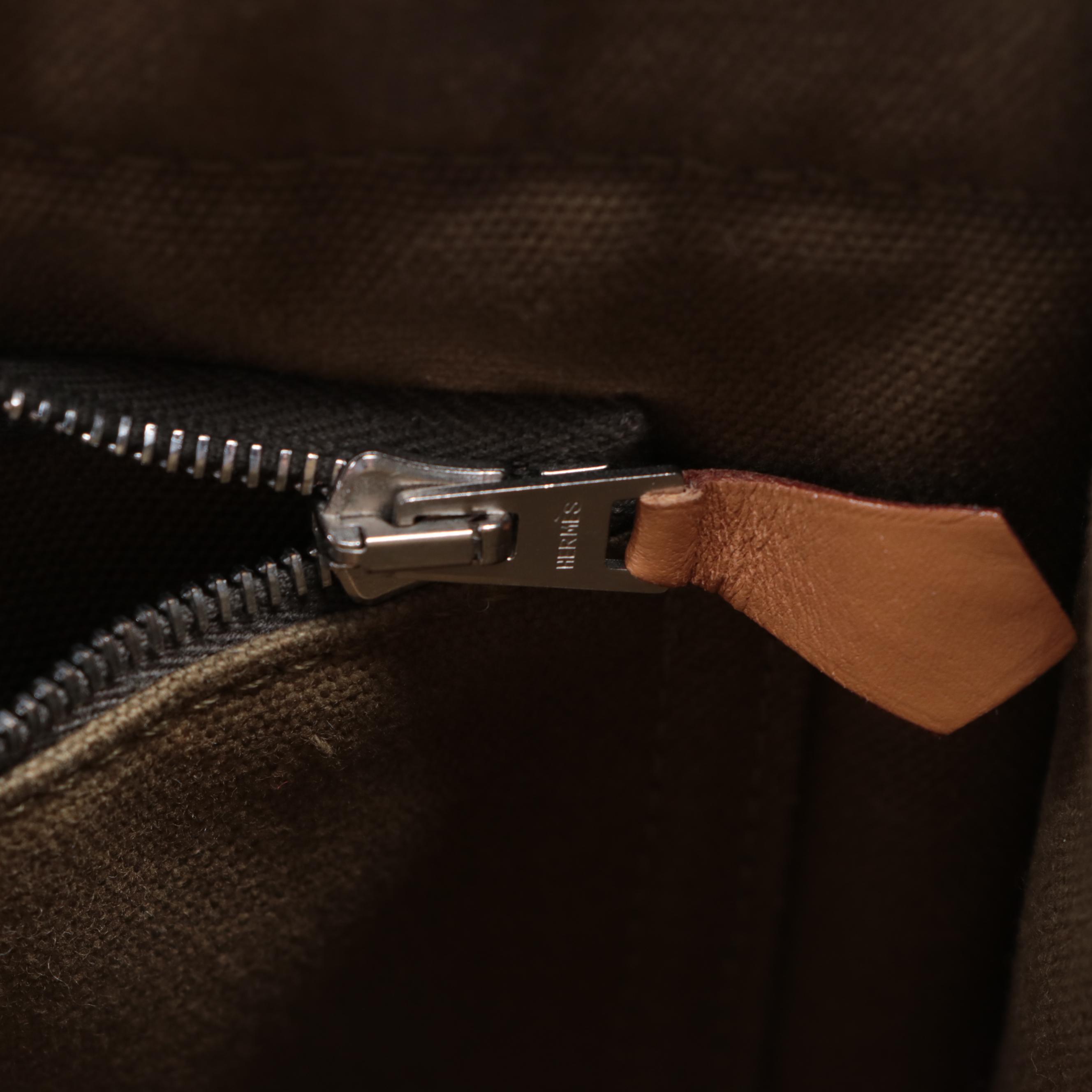 Hermès Fourre Tout PM in Green Cotton Canvas